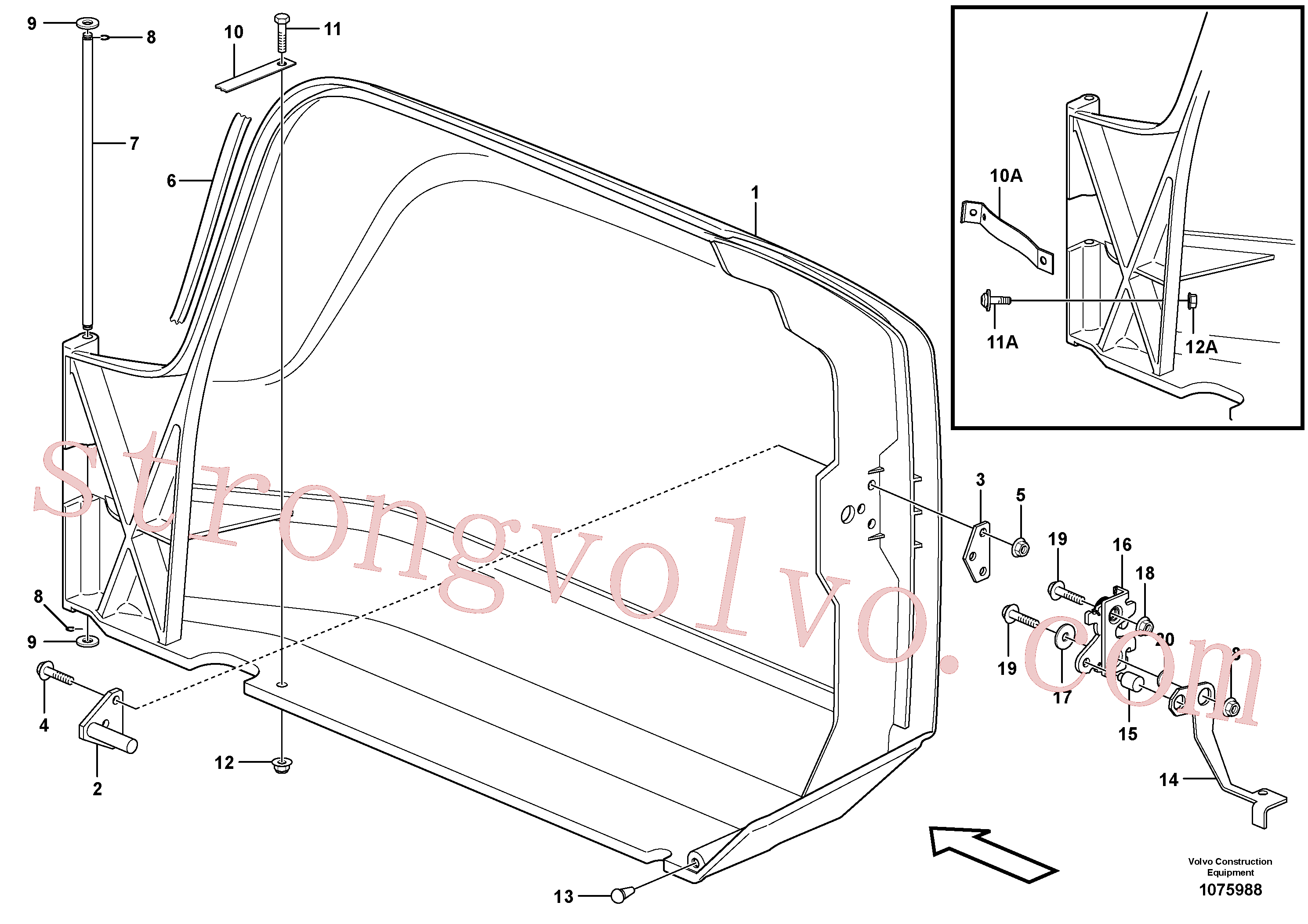 VOE969846 Volvo Tampa de filtro(1075988 Montagem)