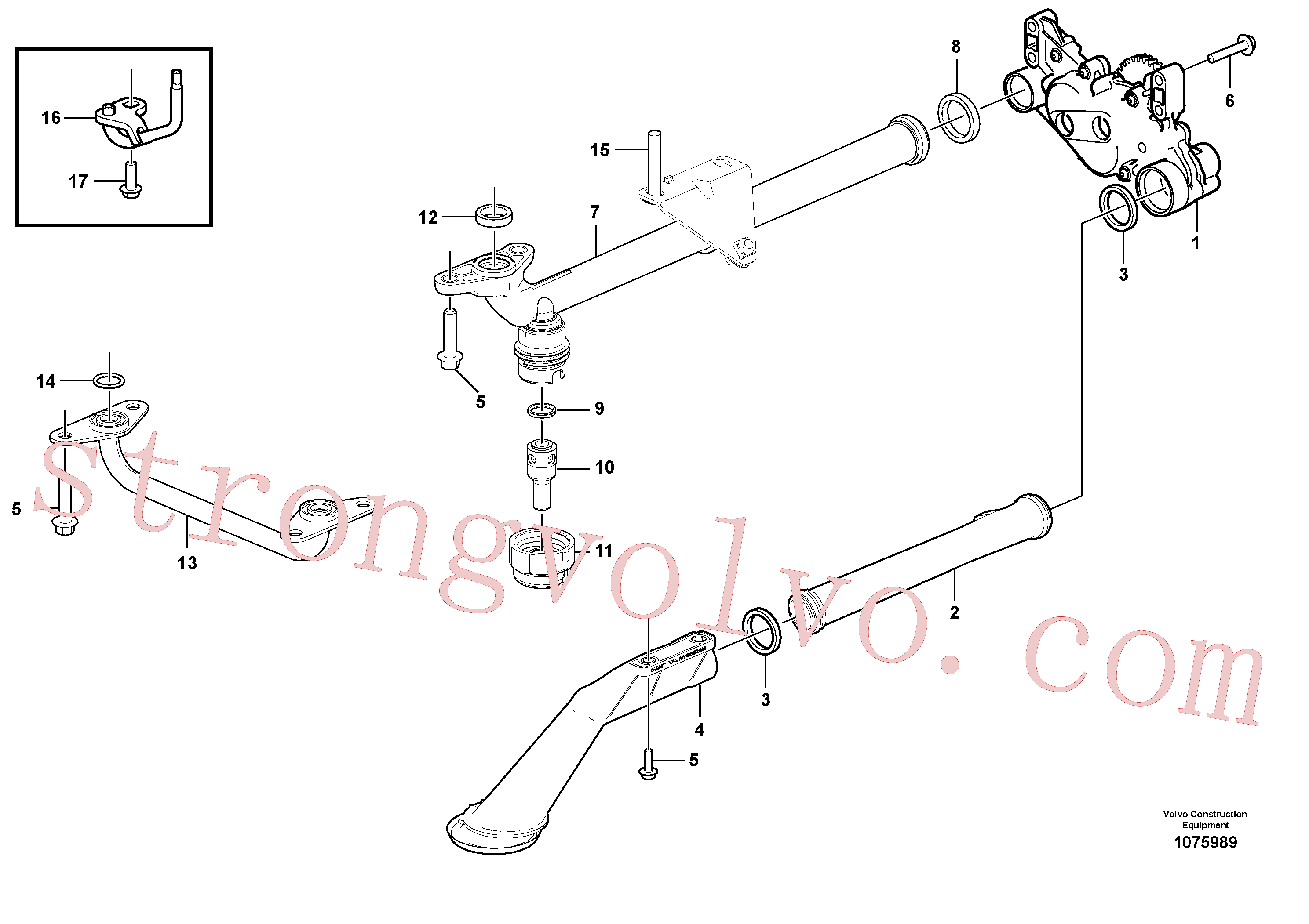 VOE994445 Volvo Sistema de óleo lubrificante(1075989 Montagem)