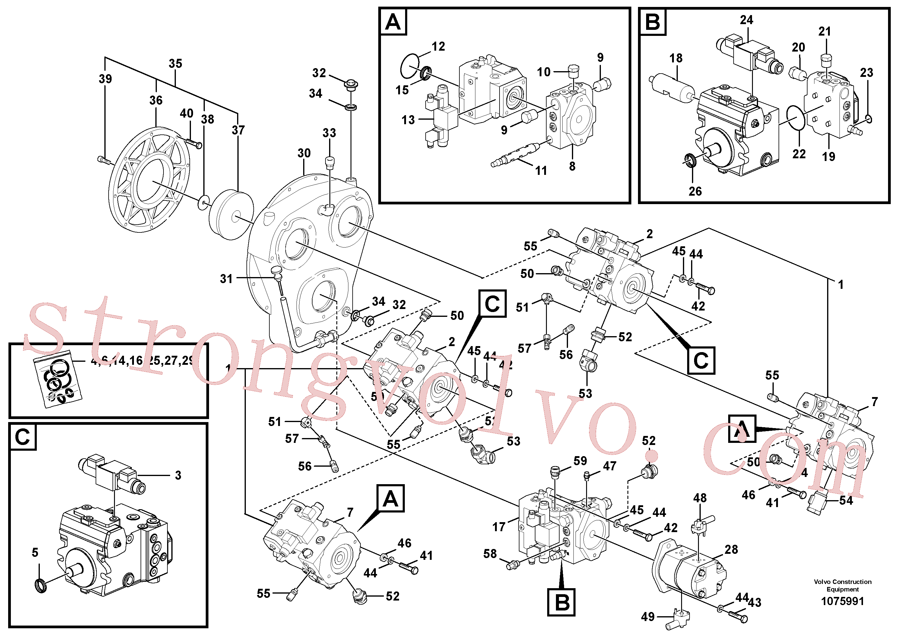 VOE14212998 Volvo Carreto distribuidor(1075991 Montagem)