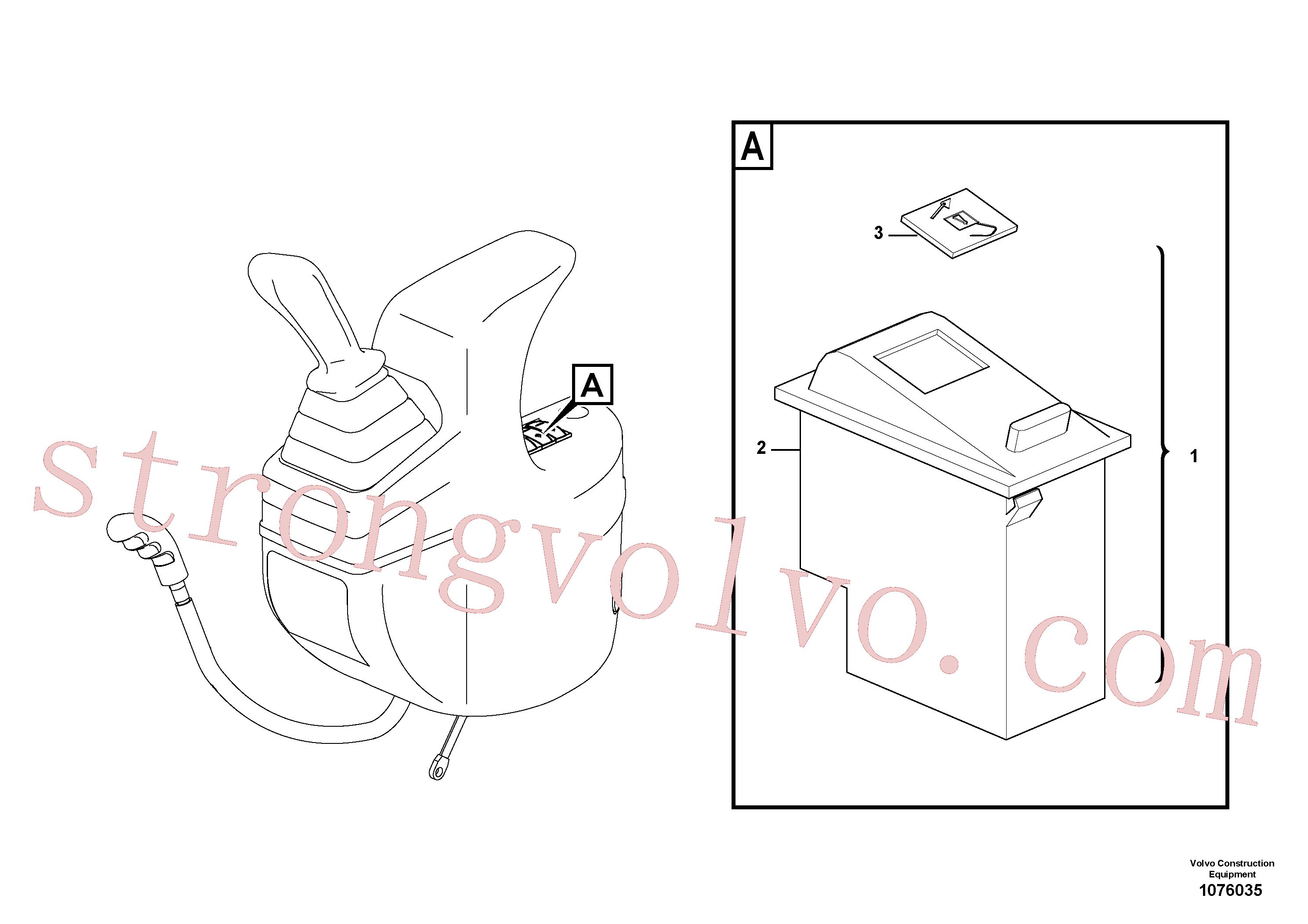 VOE11804128 Volvo Interruptor, comando de engate rápido(1076035 Montagem)