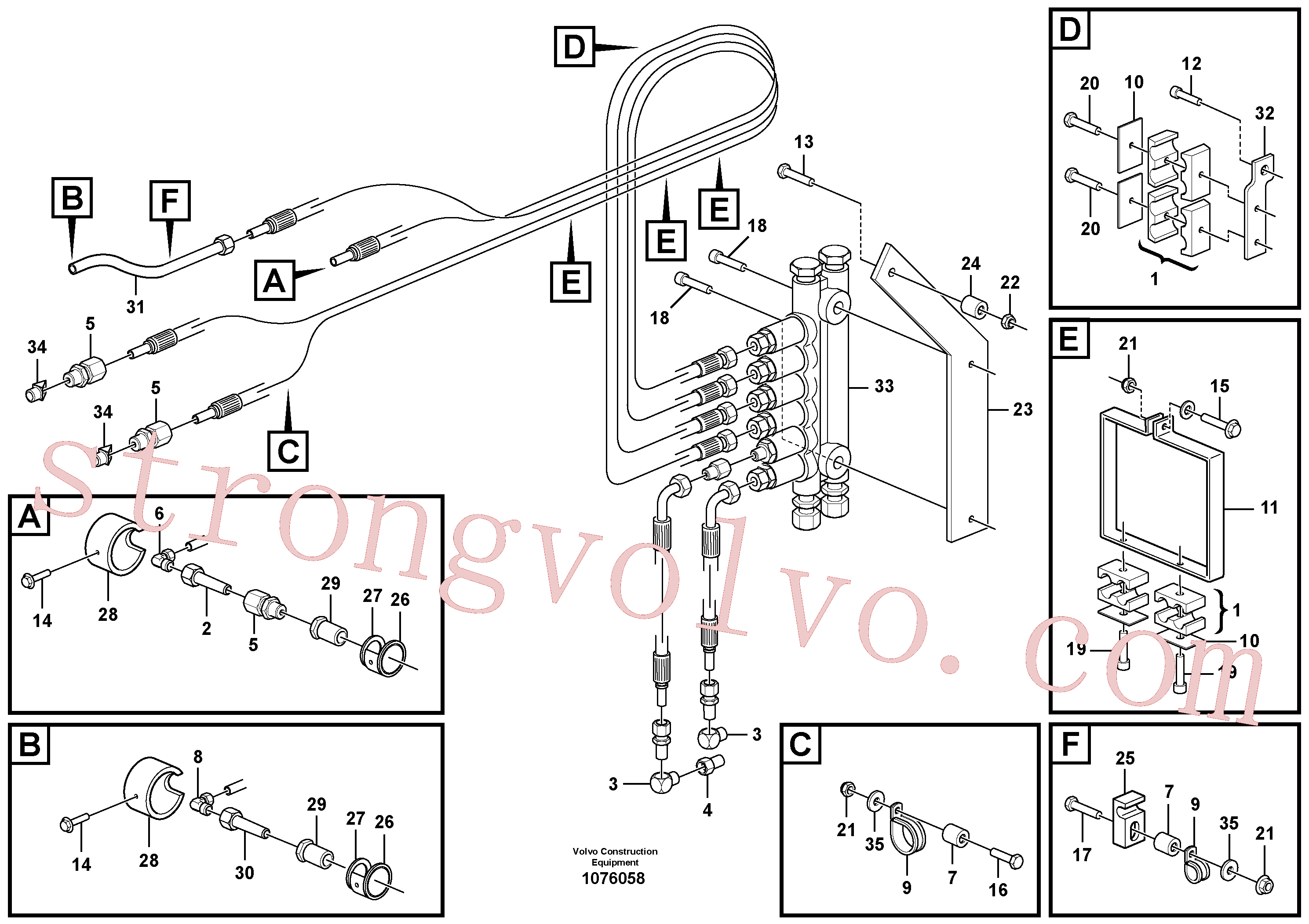 VOE984759 Volvo Lubrificação central com acessórios - B3(1076058 Montagem)