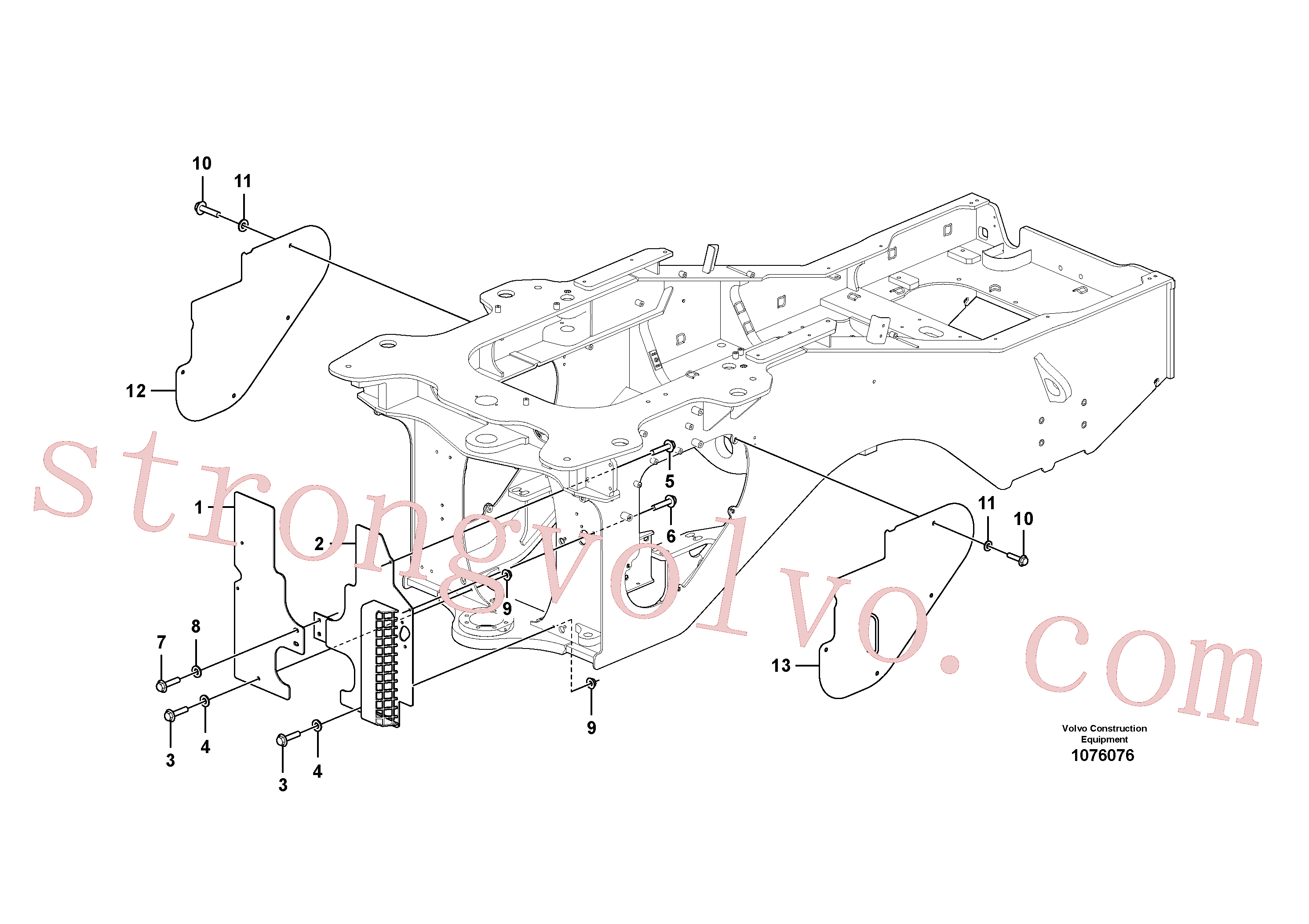 VOE60113090 Parafuso flangeado Volvo escavadeira
