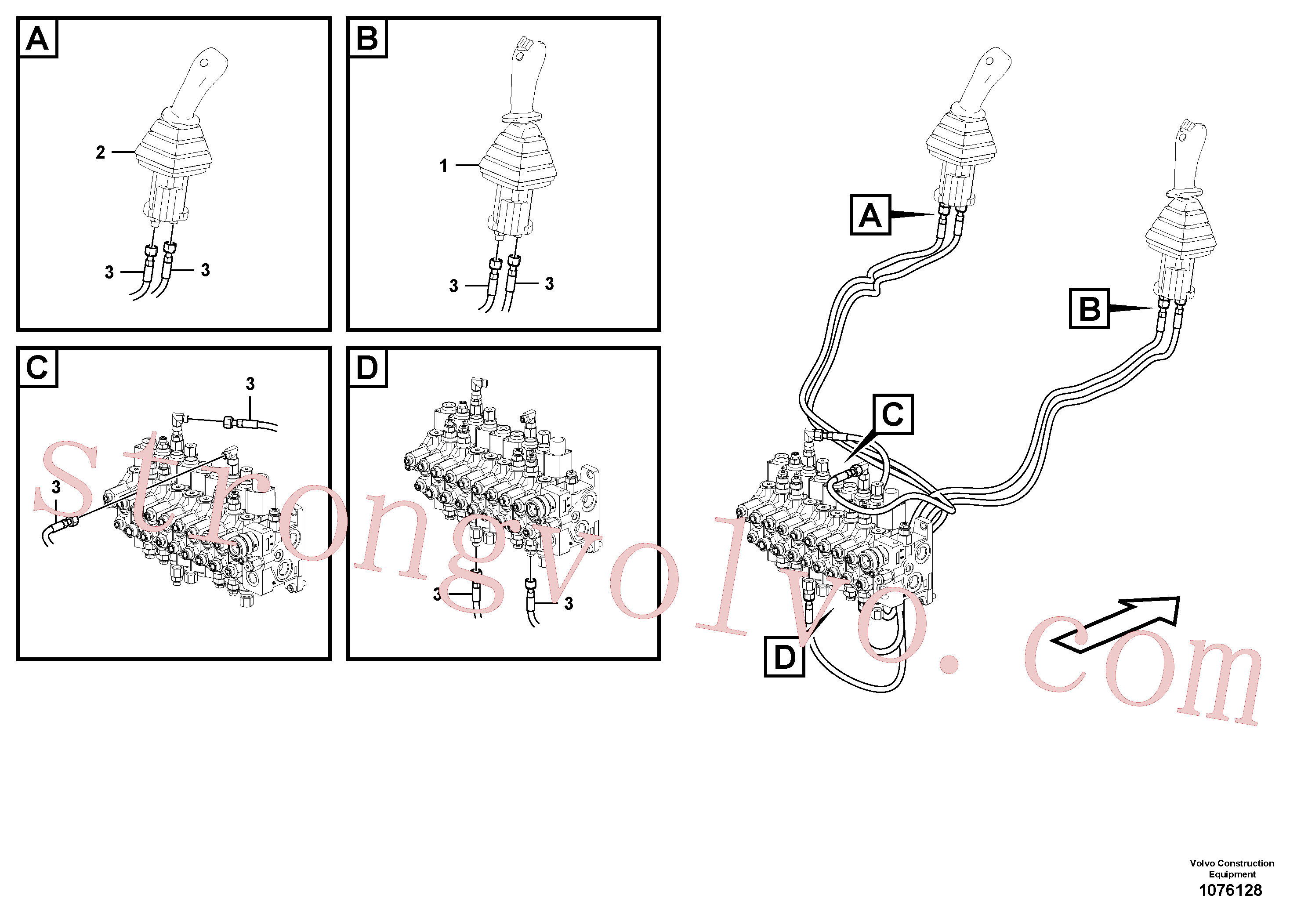 VOE15635425 Volvo Circuito hidráulico (baixa pressão)(1076128 Montagem)