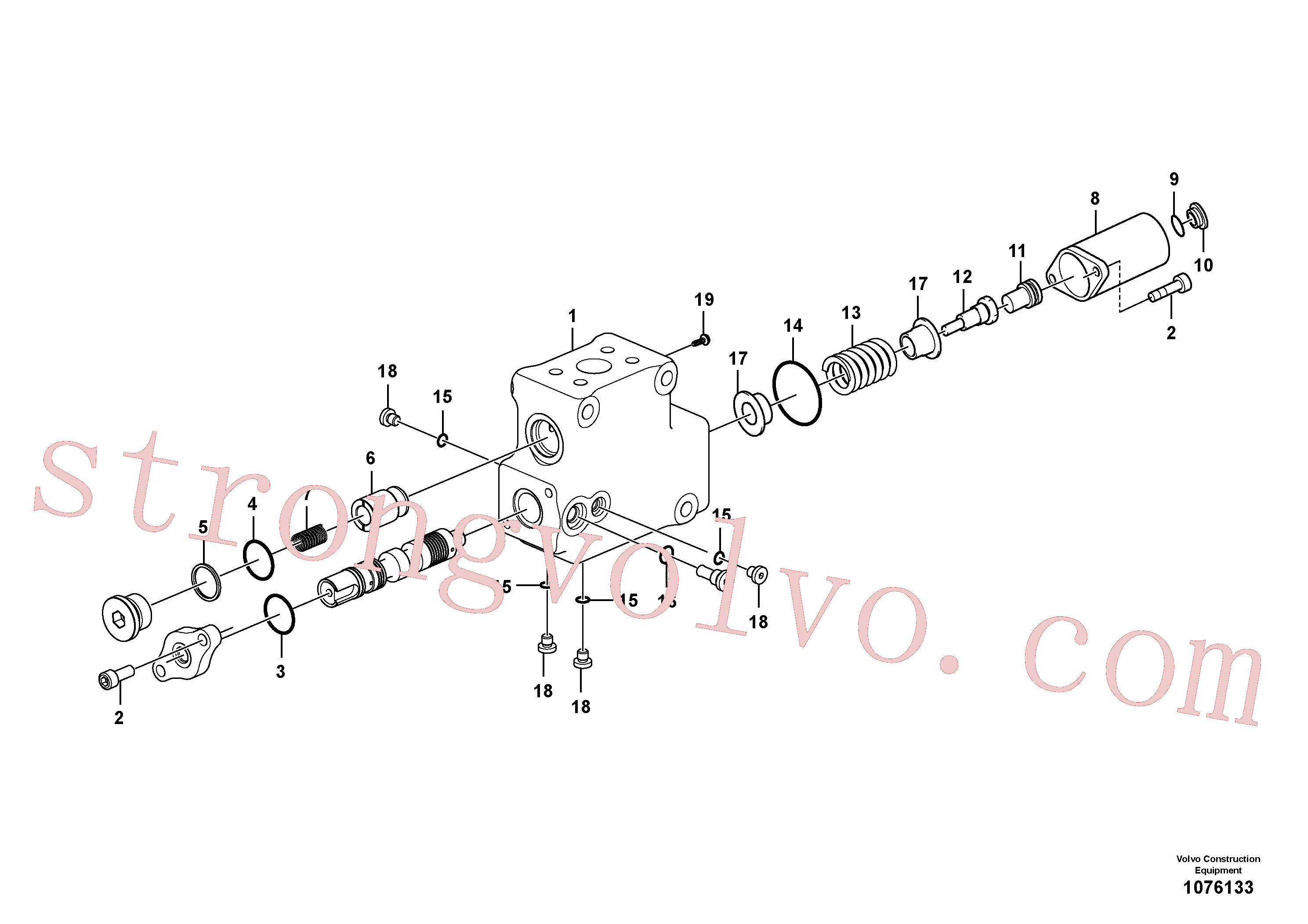 VOE14577785 Volvo Válvula, posição de flutuação(1076133 Montagem)