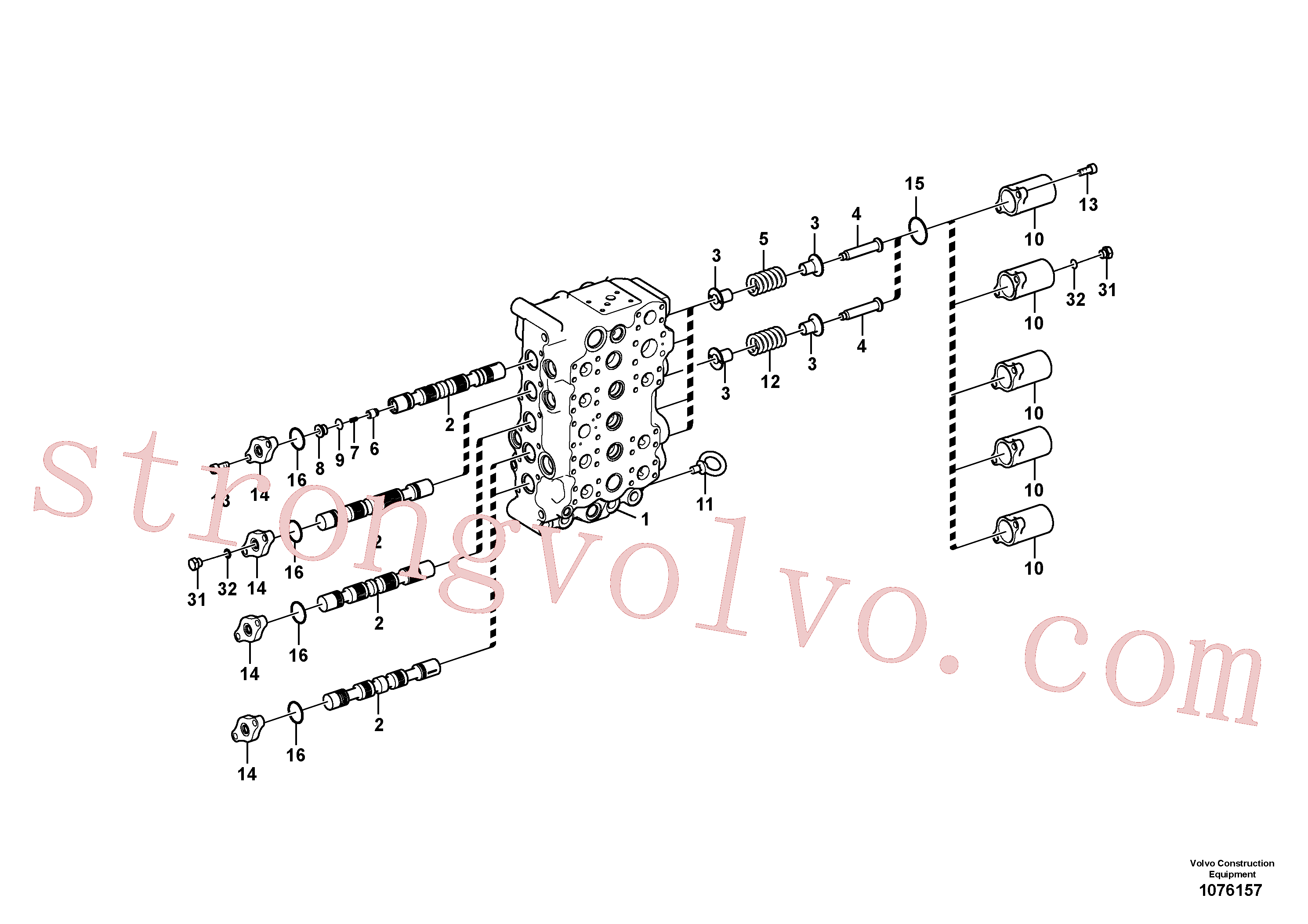 VOE14680350 Volvo Válvula mestra de comando(1076157 Montagem)