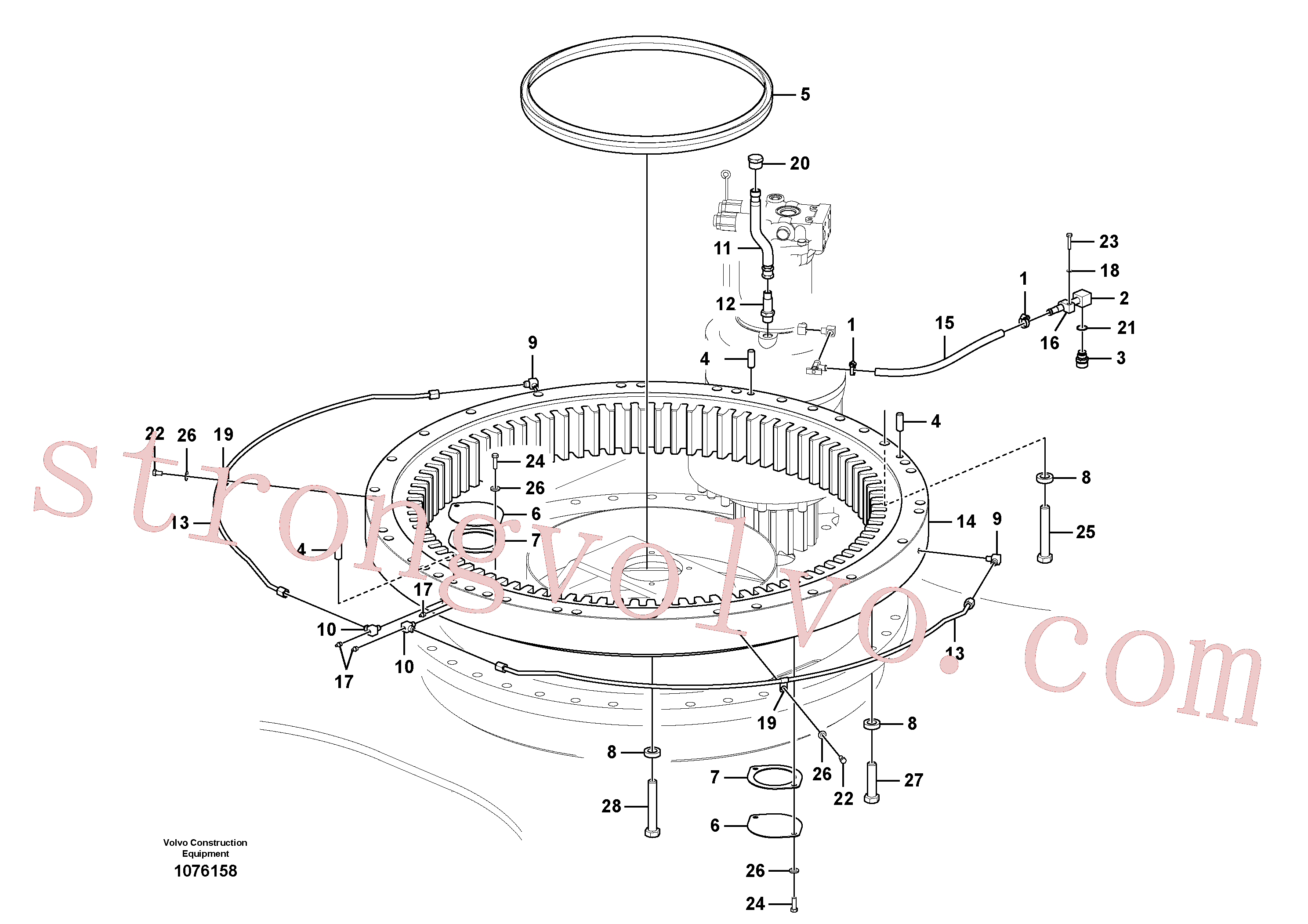 VOE14613284 Volvo Sistema de articulação(1076158 Montagem)