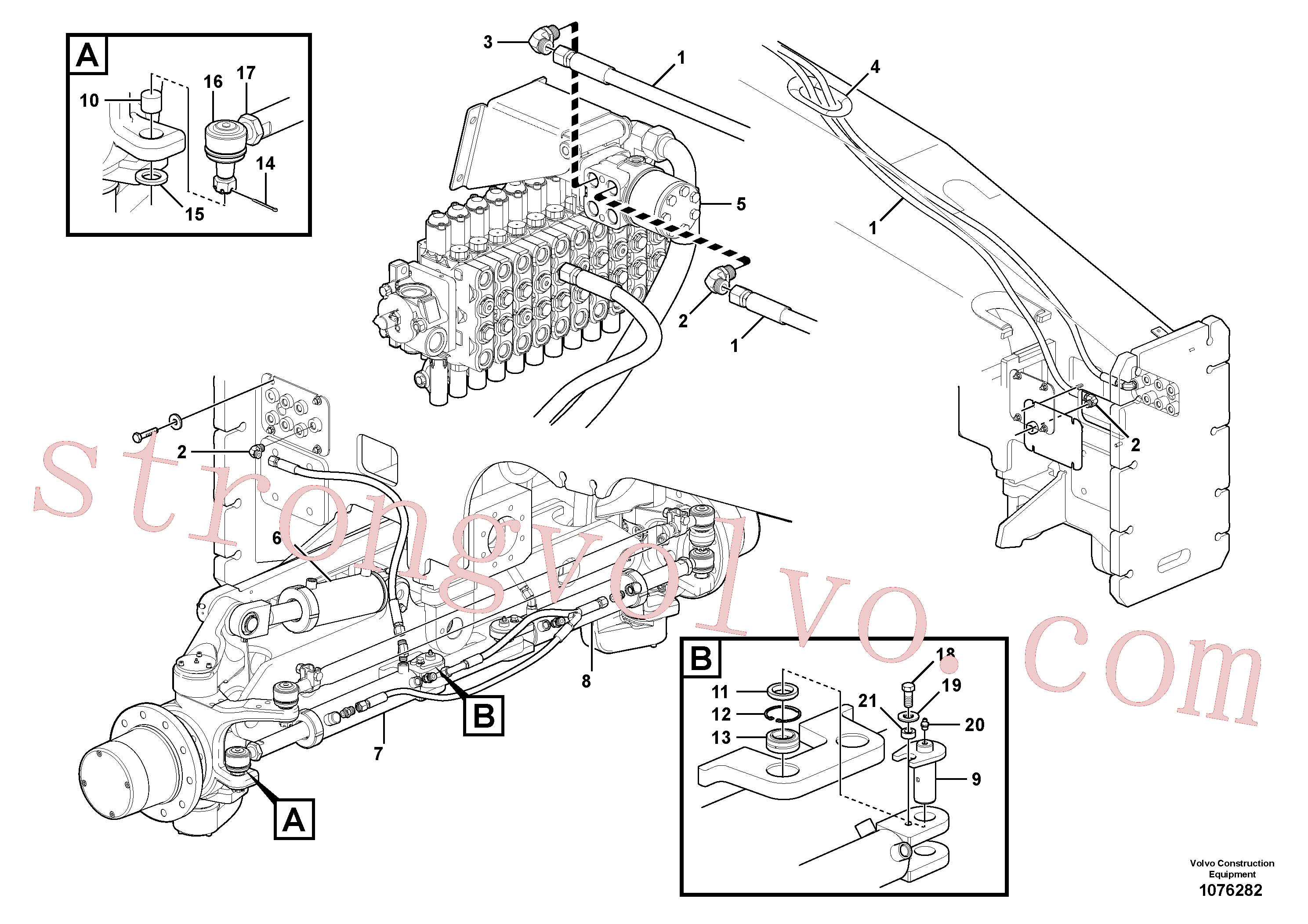 VOE983340 Volvo Circuito da direcção(1076282 Montagem)