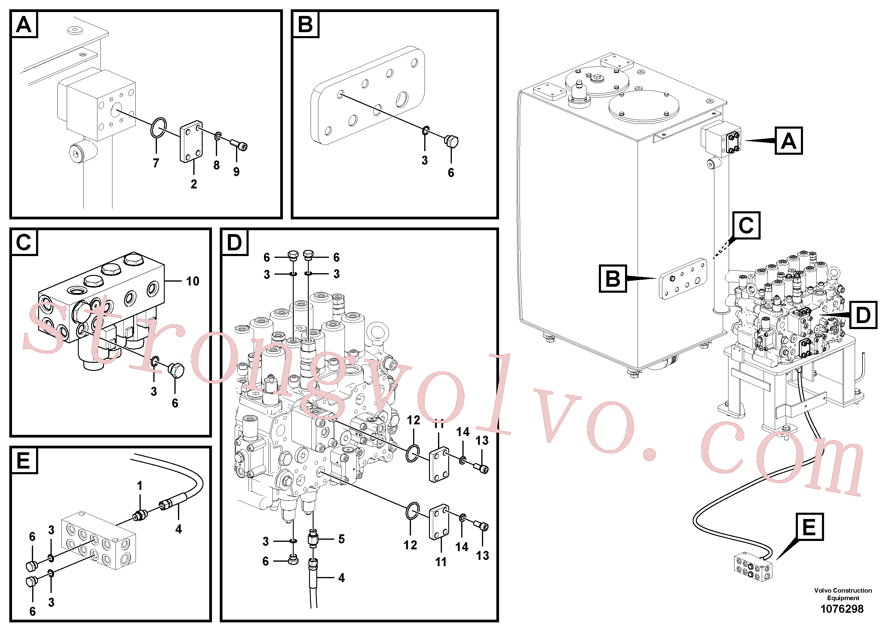 VOE14633370 Válvula solenóide Inscreva-se para Volvo Acessórios para escavadeira