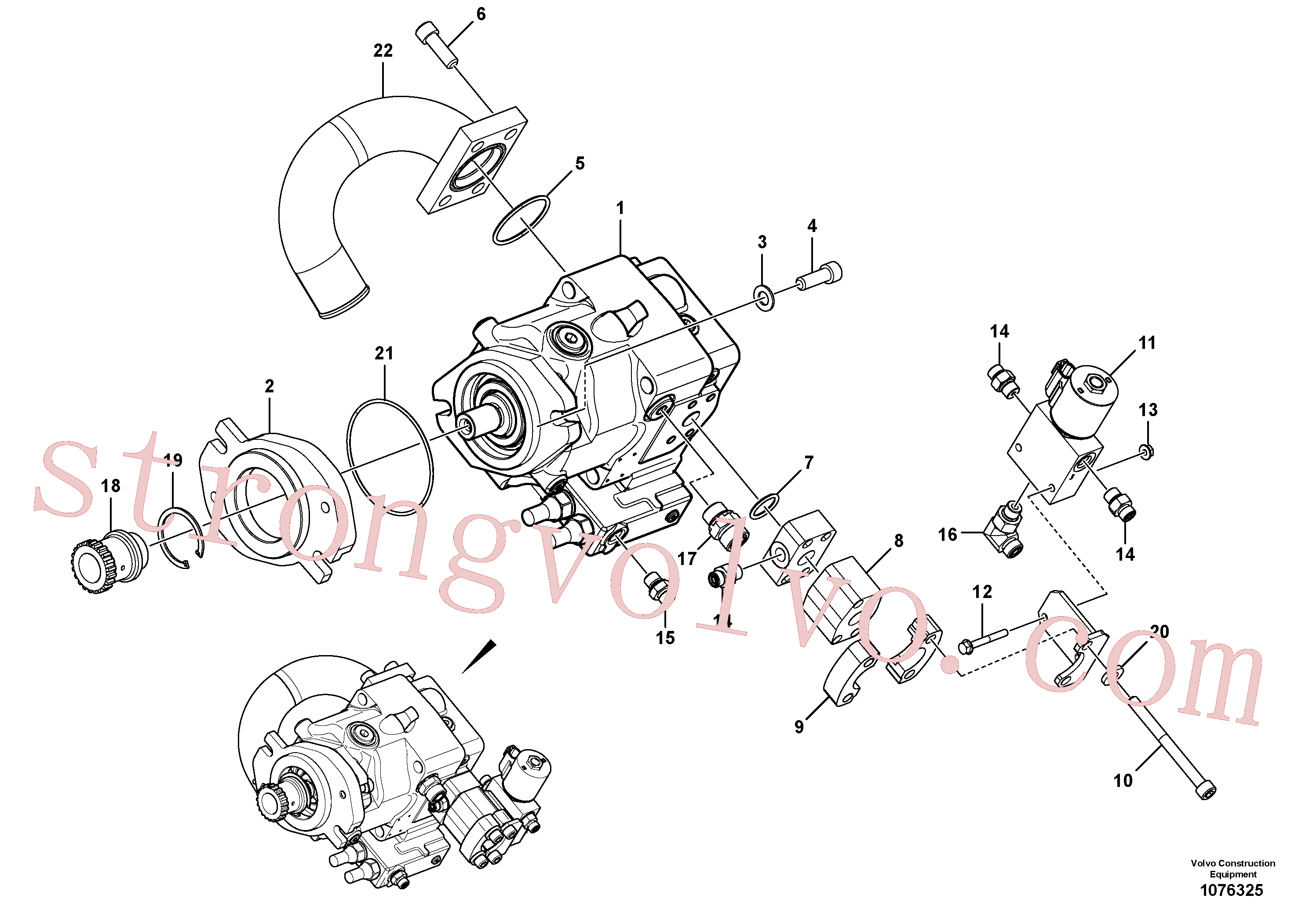 VOE984089 Volvo Bomba hidráulica(1076325 Montagem)