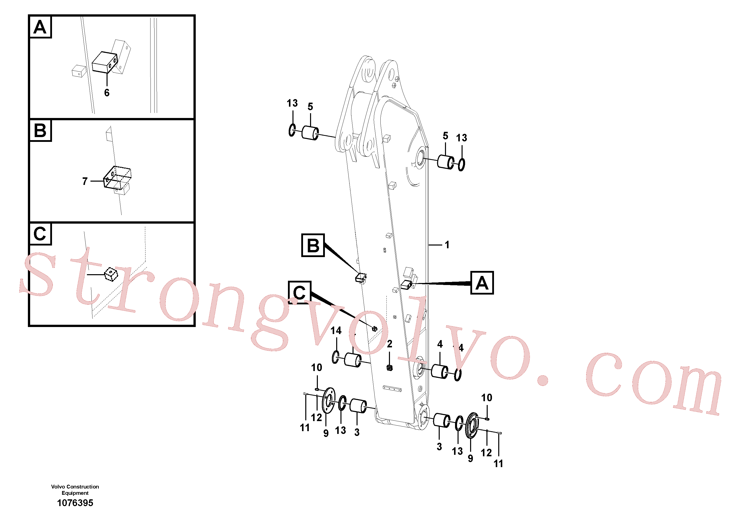 VOE14561717 Volvo Braço de afundamento(1076395 Montagem)