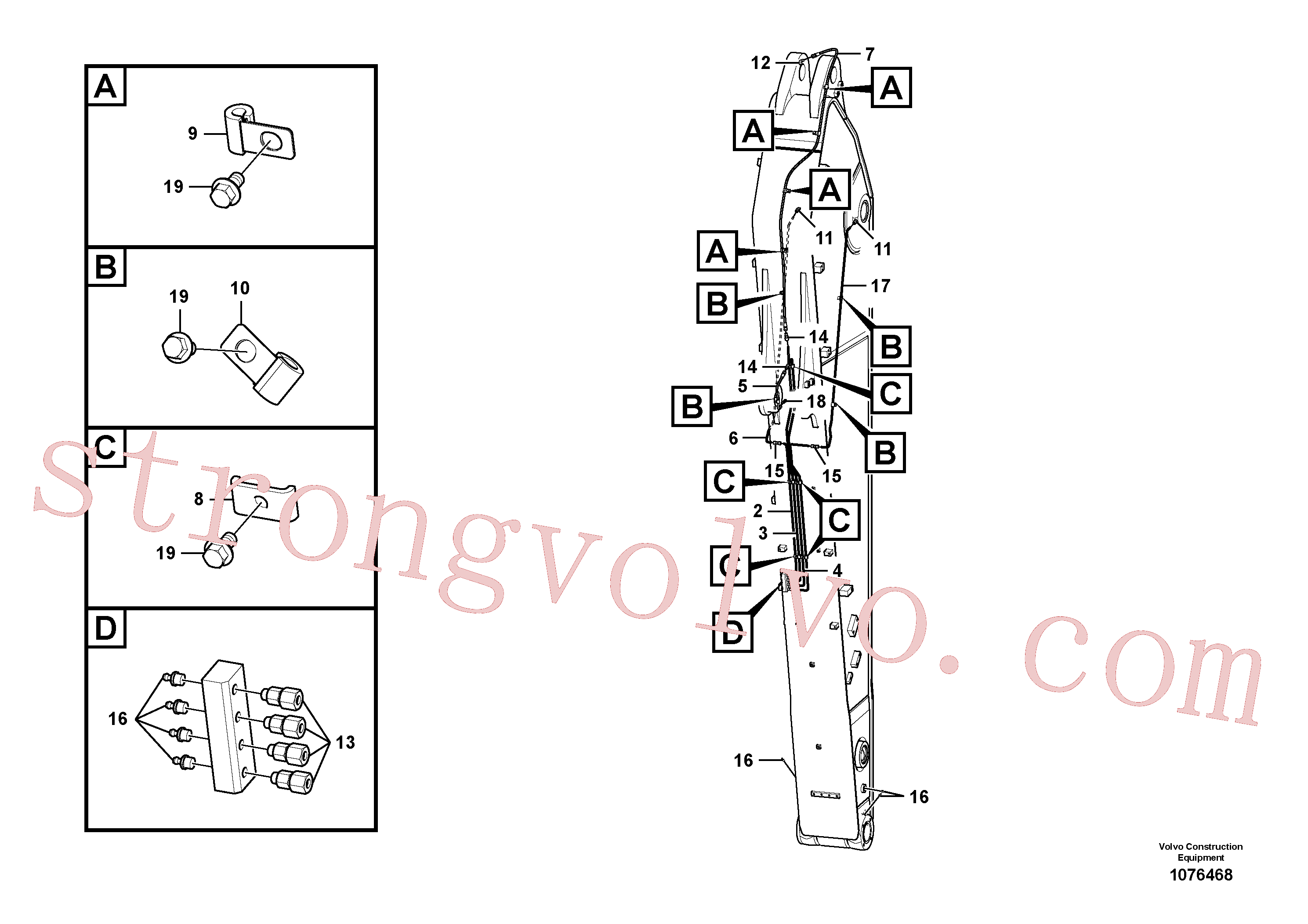 VOE14548725 Pipe Inscreva-se para Volvo Acessórios para escavadeira