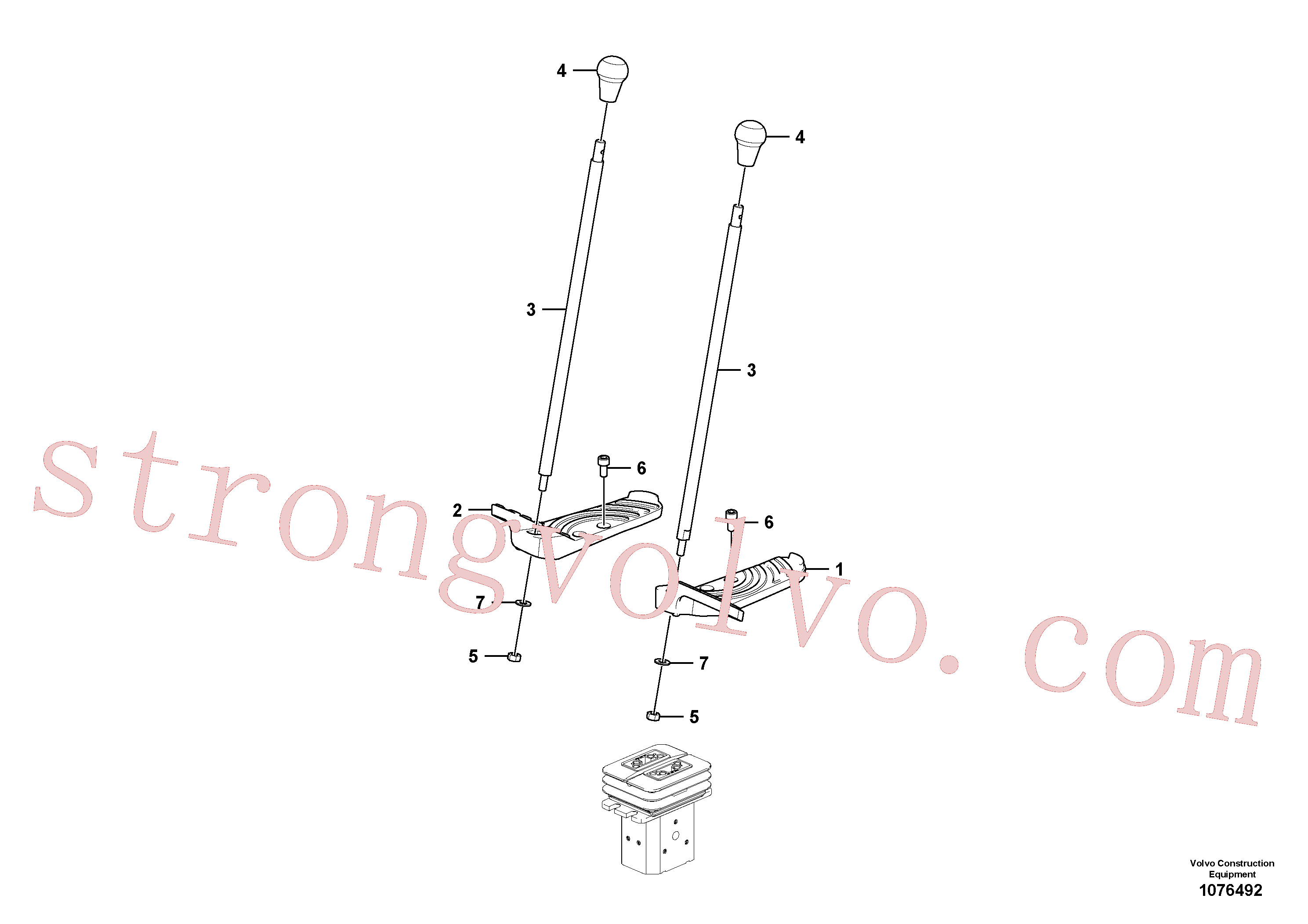VOE15624140 Pedal Volvo escavadeira