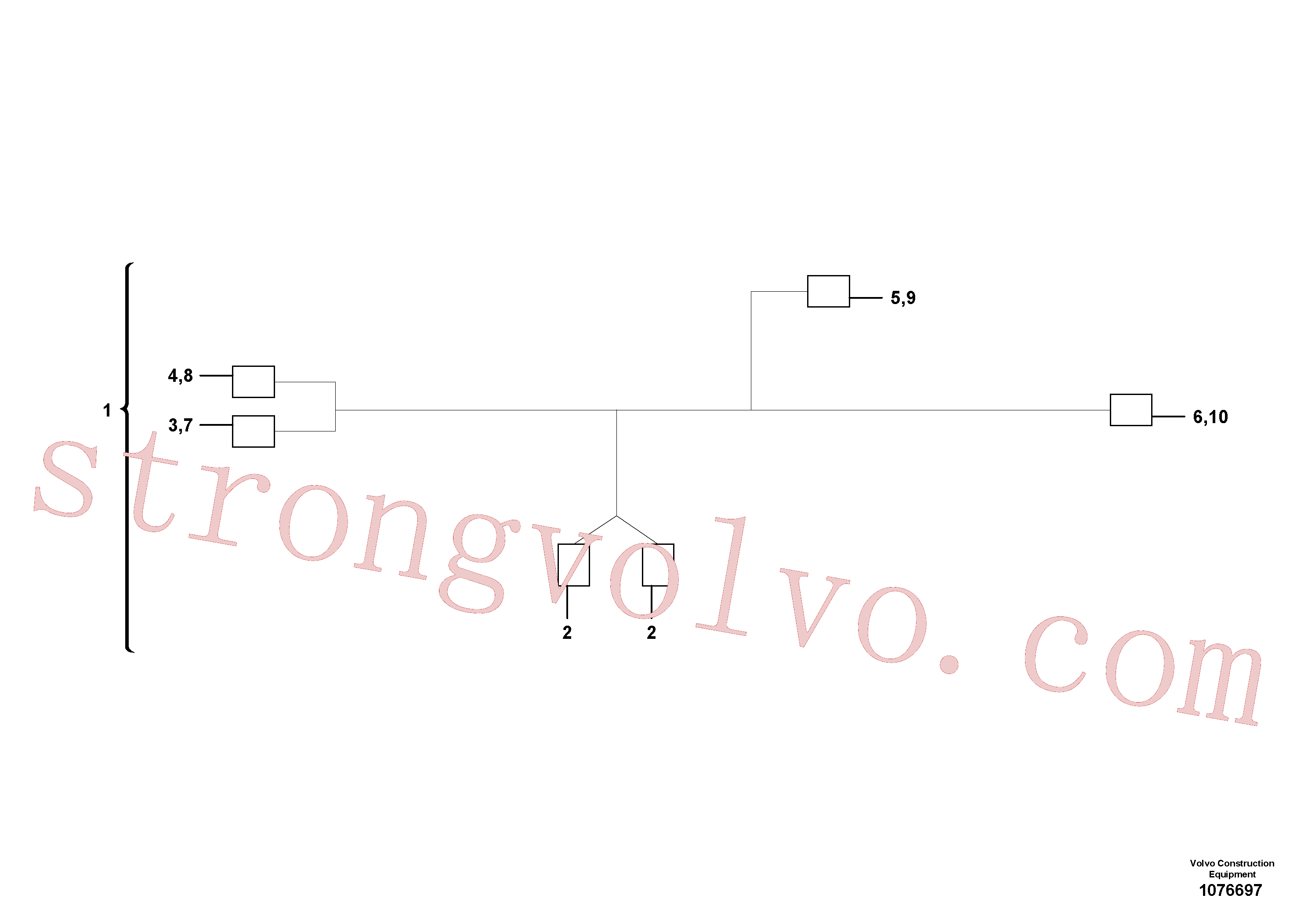 VOE14596476 Volvo Cablagem, cabina.(1076697 Montagem)