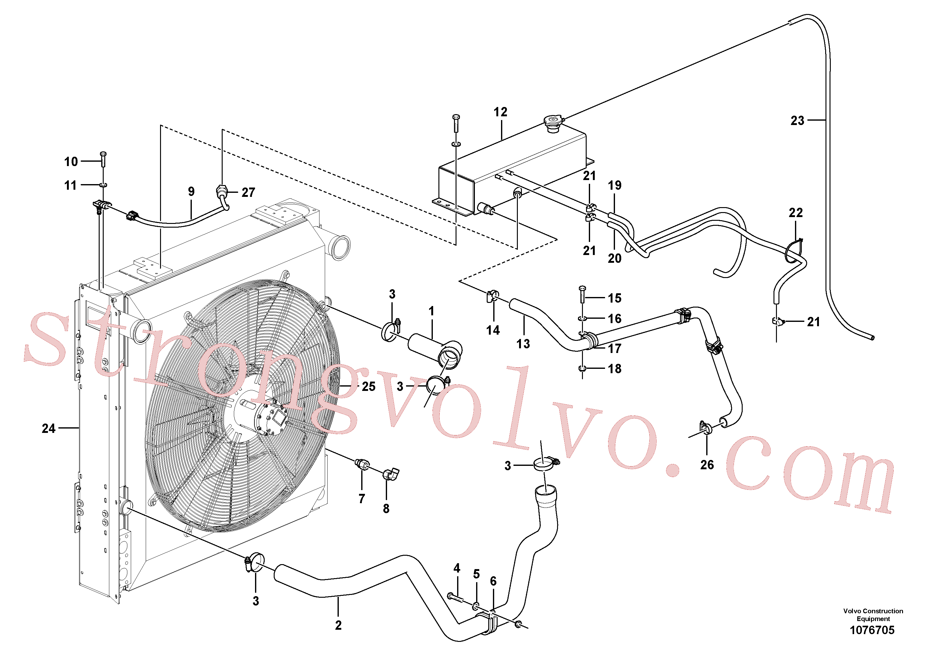 RM56278682 Volvo Sistema de arrefecimento(1076705 Montagem)
