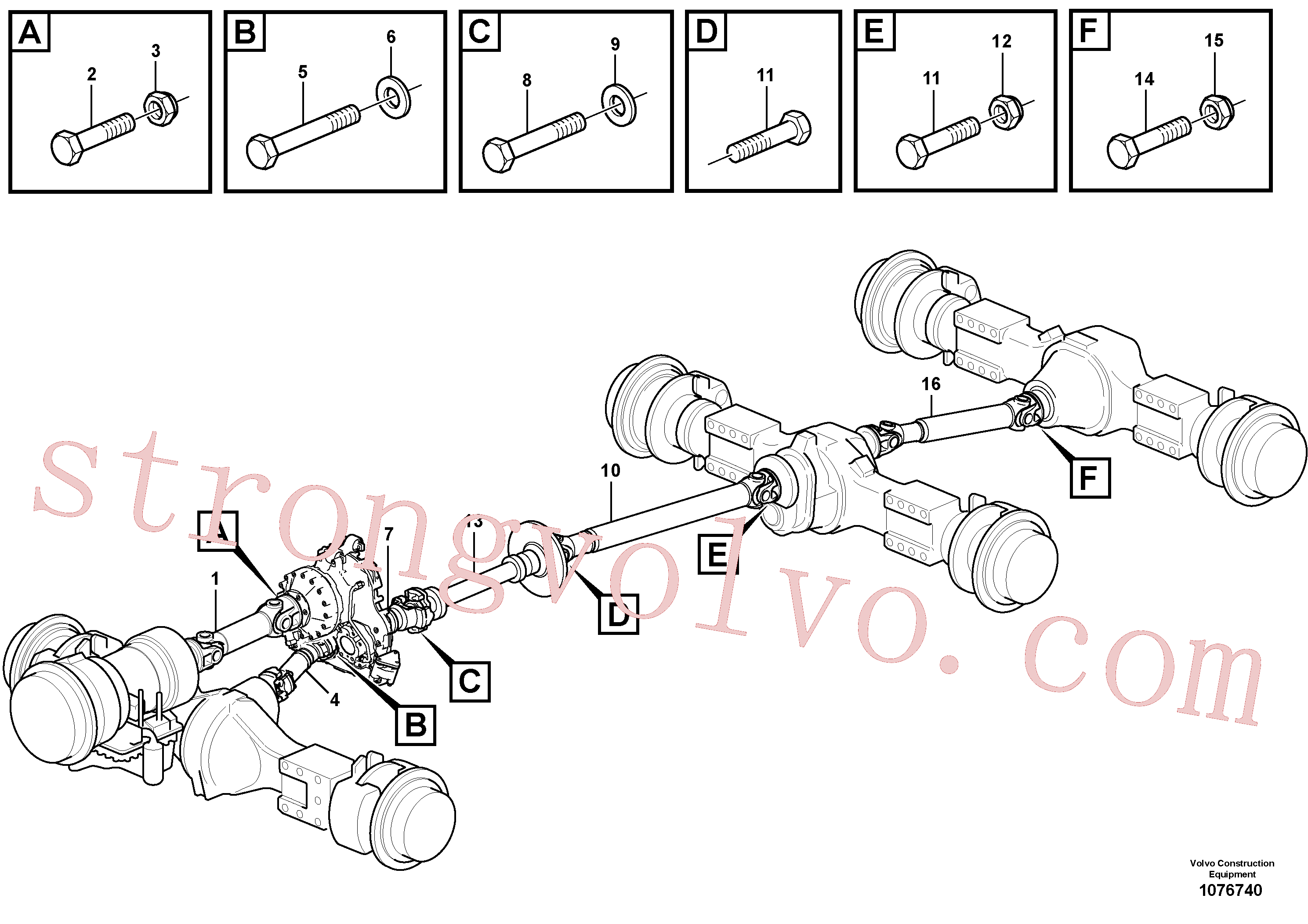 Volvo Montagem VOE11194467 Eixo intermediário Acessórios