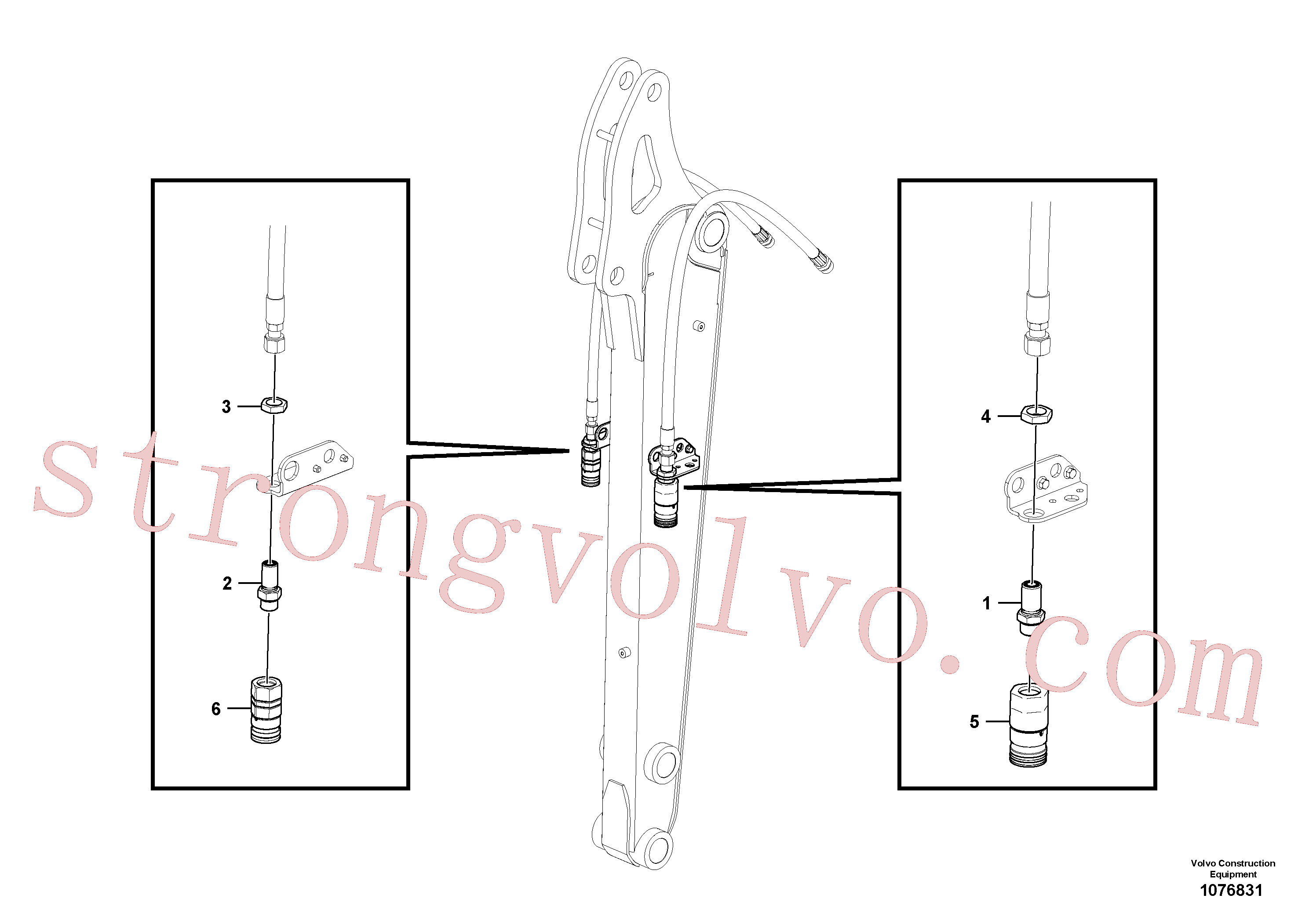 VOE15623131 Volvo Kit de acoplamento (acessórios)(1076831 Montagem)