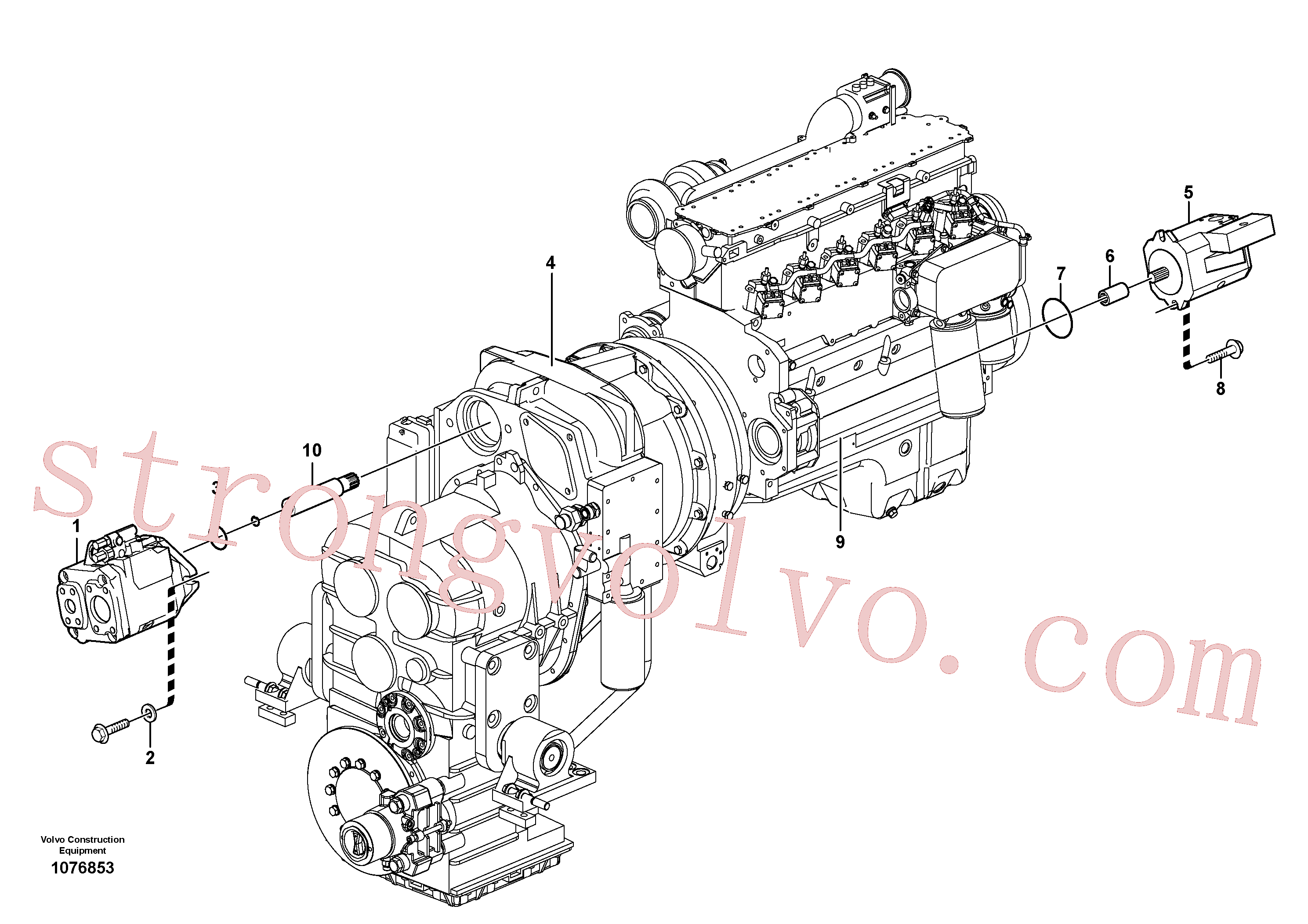VOE20459123 Volvo Bomba hidráulica com acessórios(1076853 Montagem)