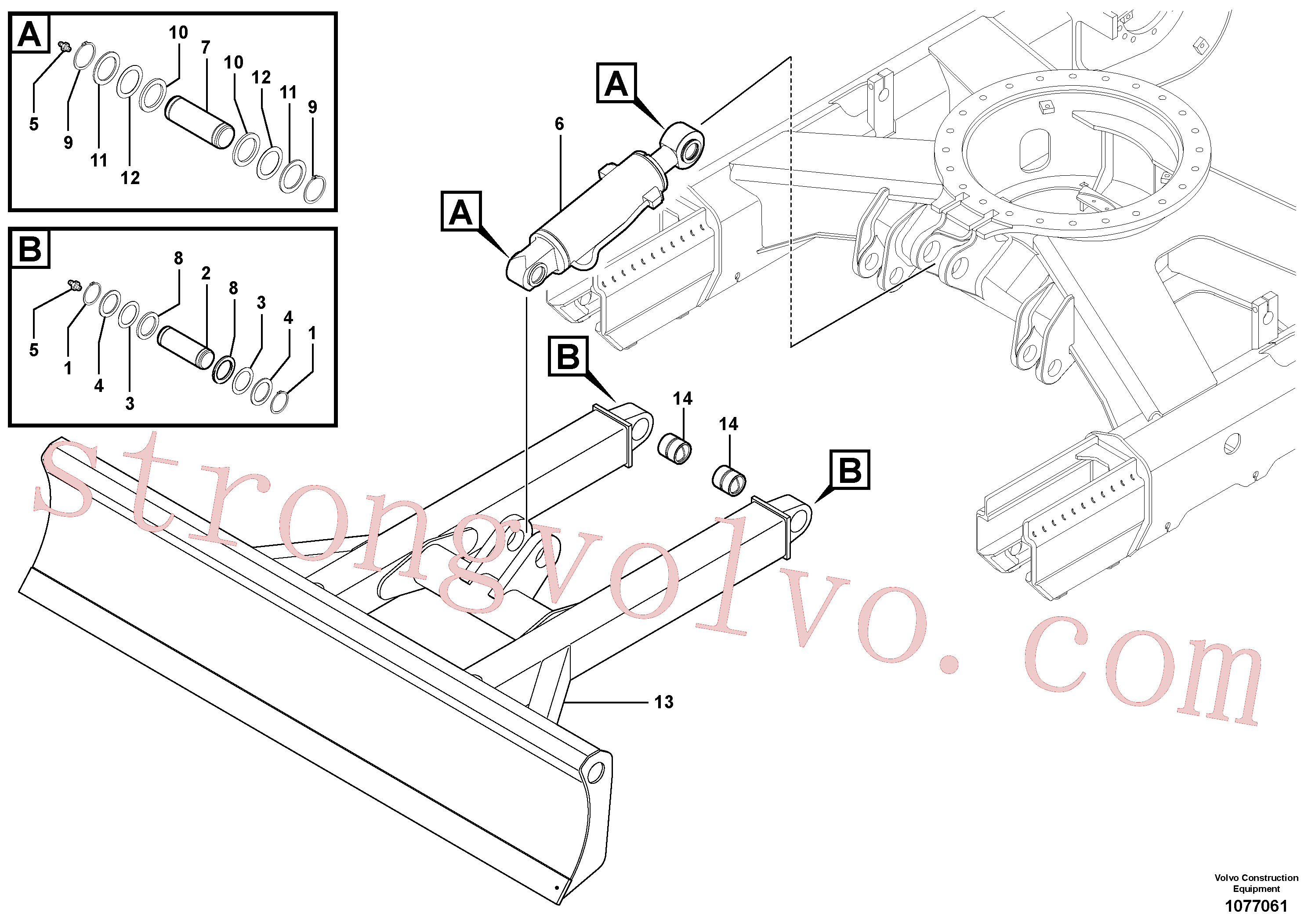 VOE11802529 Volvo Lâmina niveladora(1077061 Montagem)