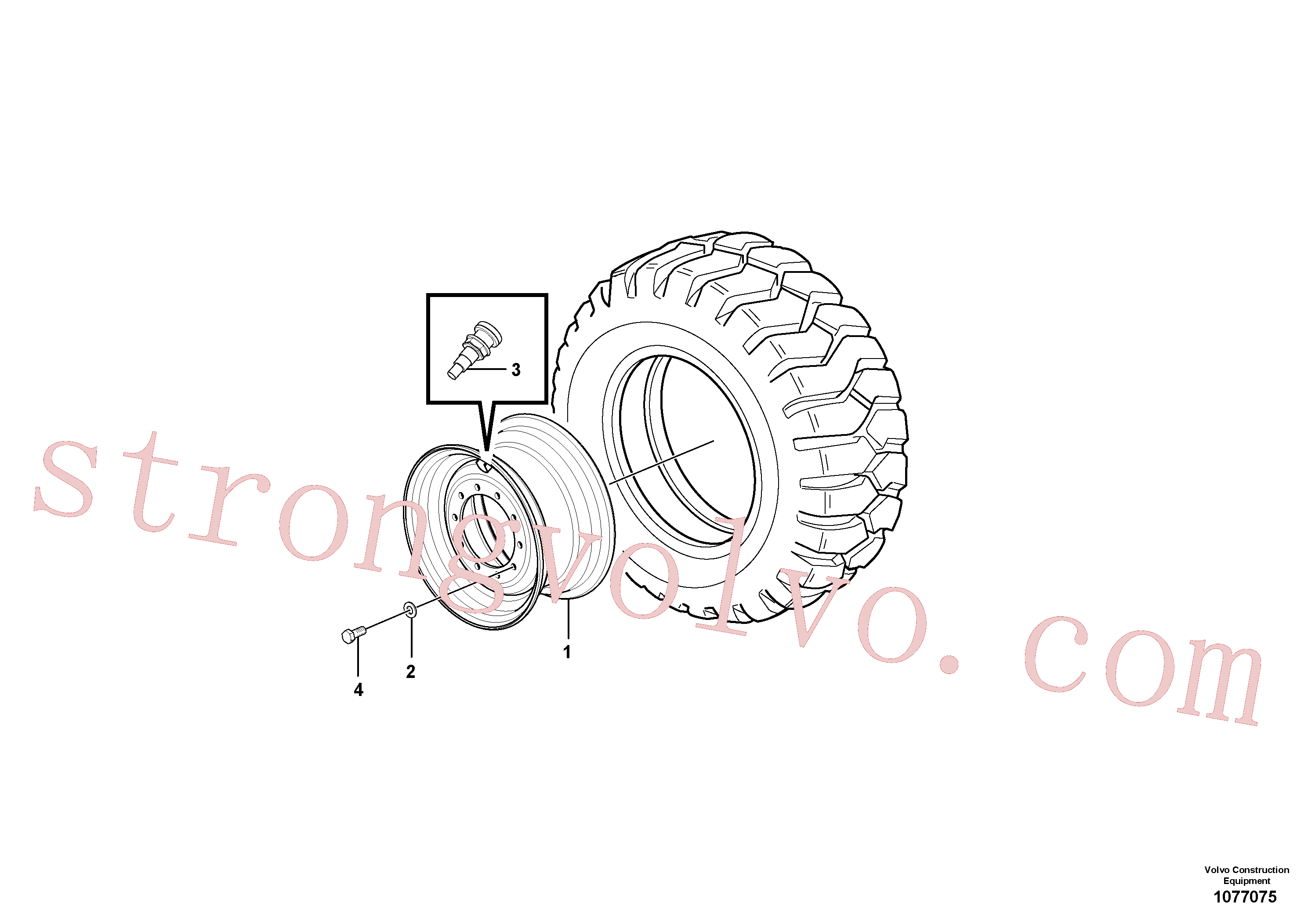 Volvo Acessórios para escavadeira CH56445 Washer Acessórios