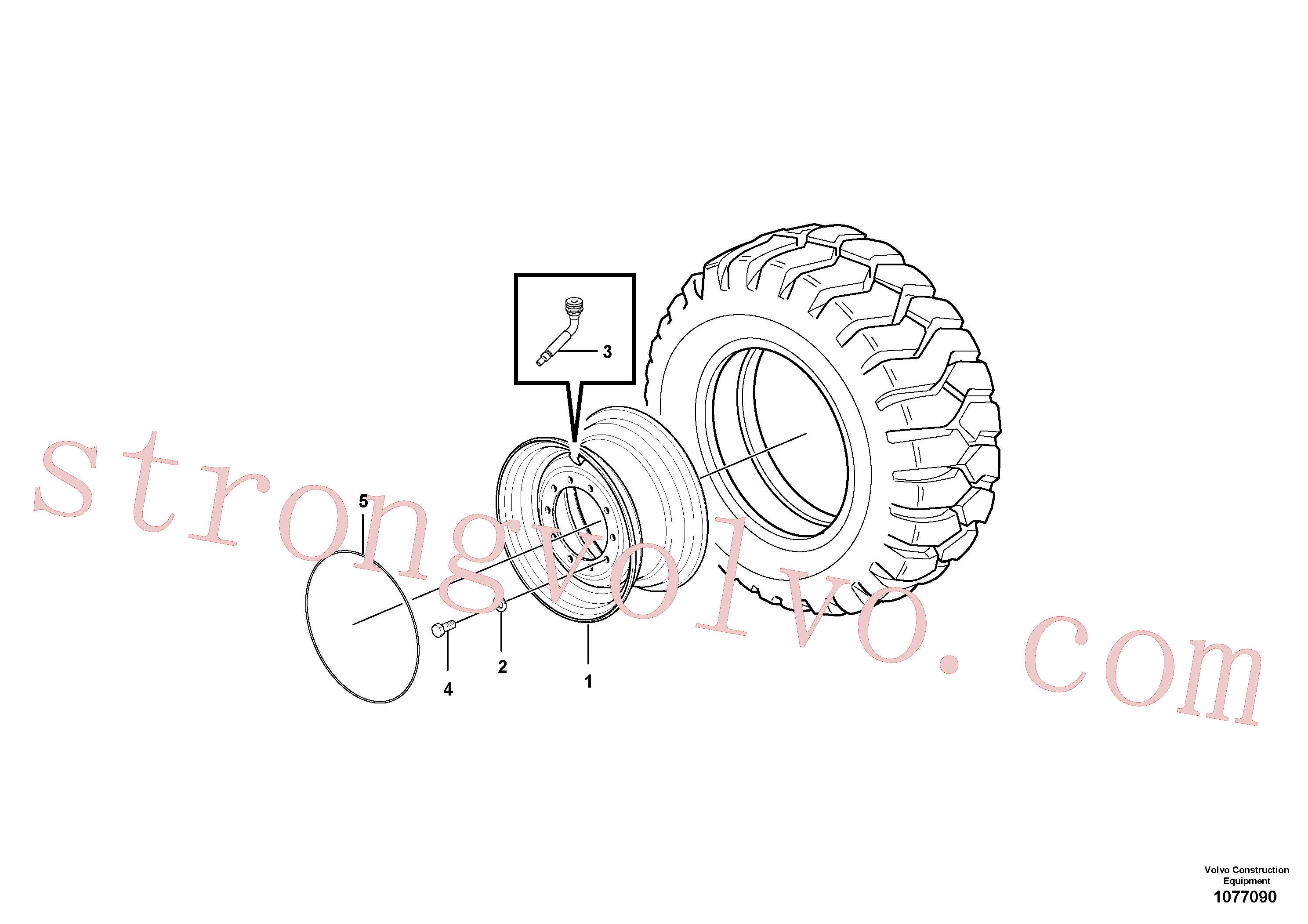 CH56445 Volvo Rodas e jantes(1077090 Montagem)