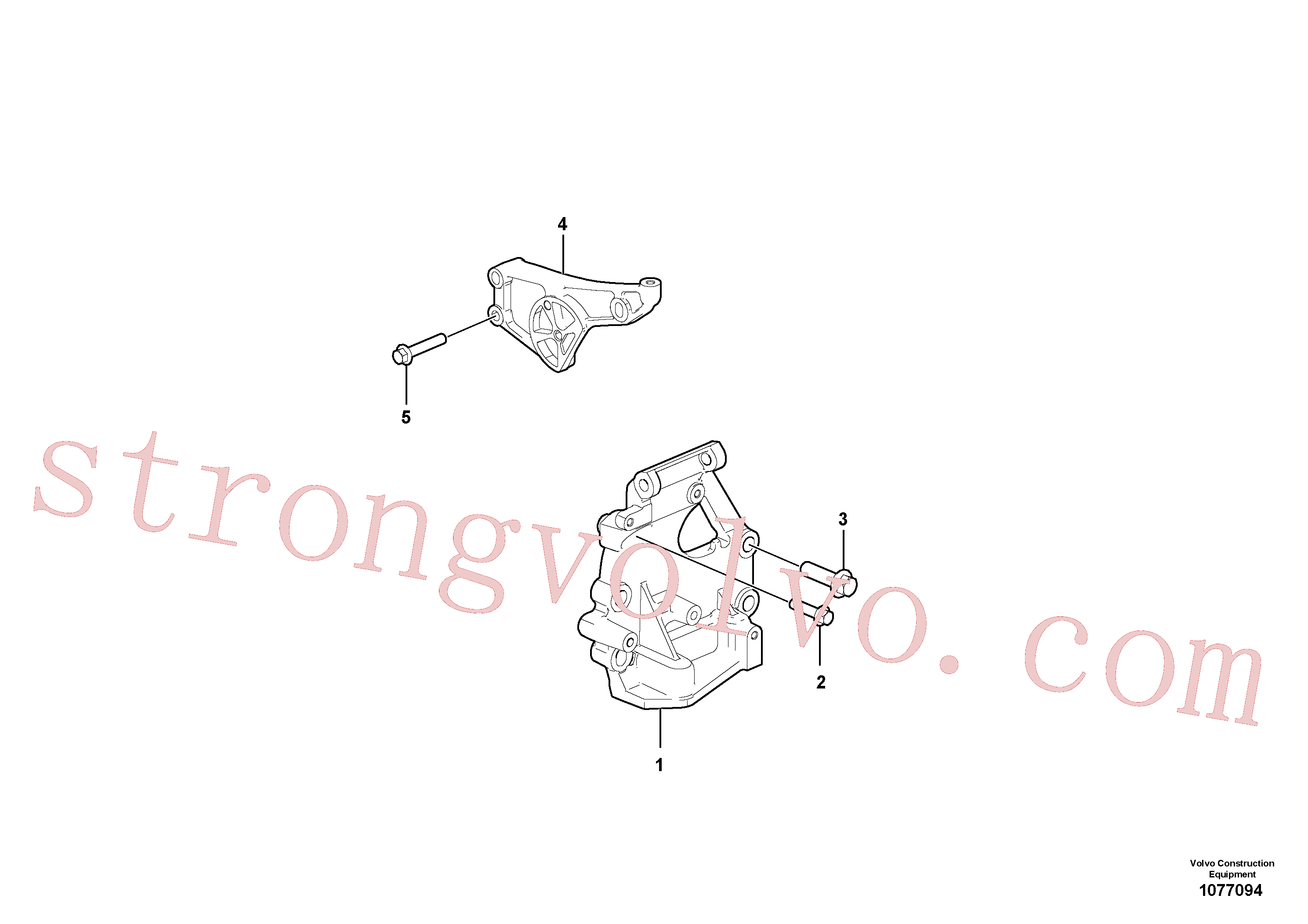 VOE968163 Parafuso flangeado Volvo escavadeira