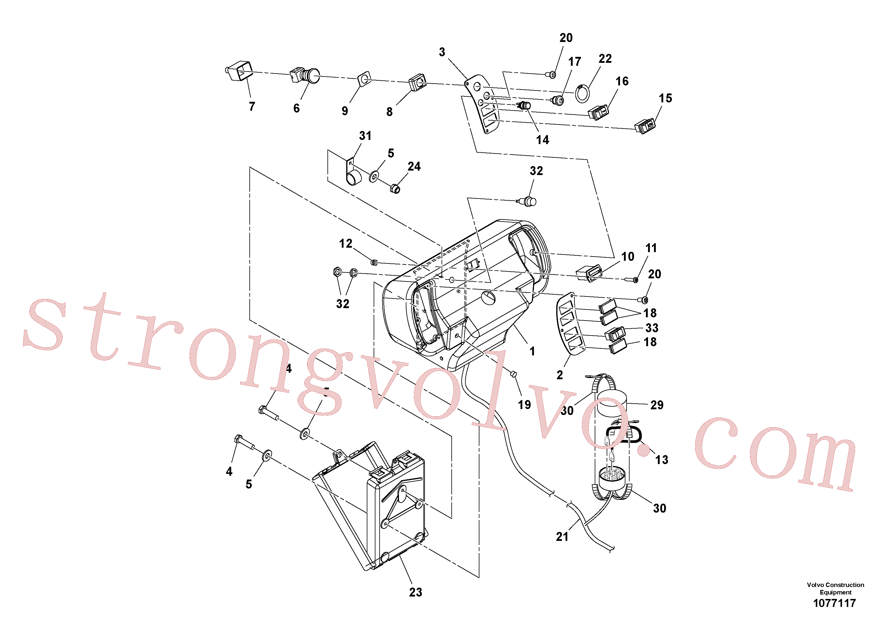 VOE12787620 Volvo Conjunto da consola(1077117 Montagem)