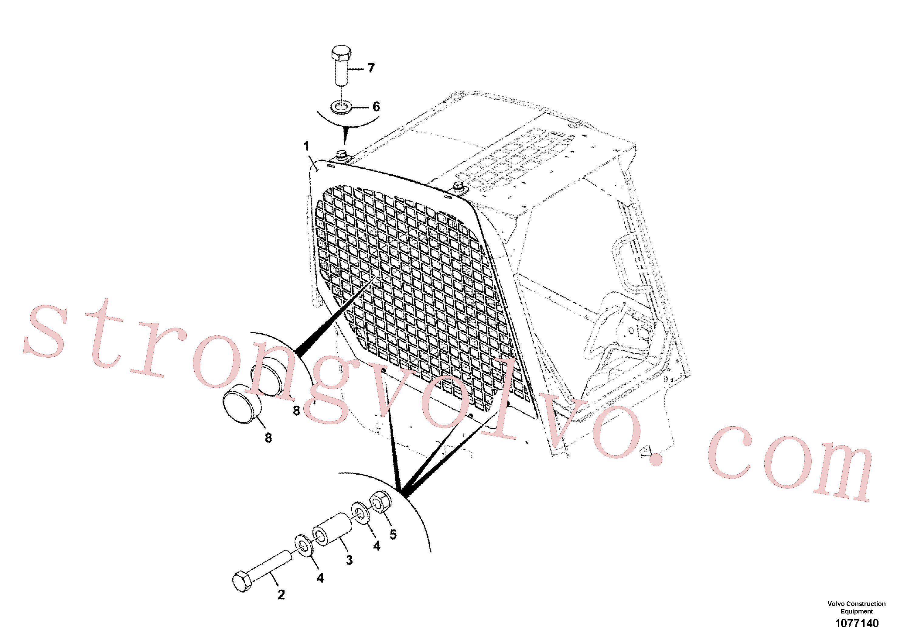 Volvo Acessórios para escavadeira VOE16212085 Parafuso Acessórios
