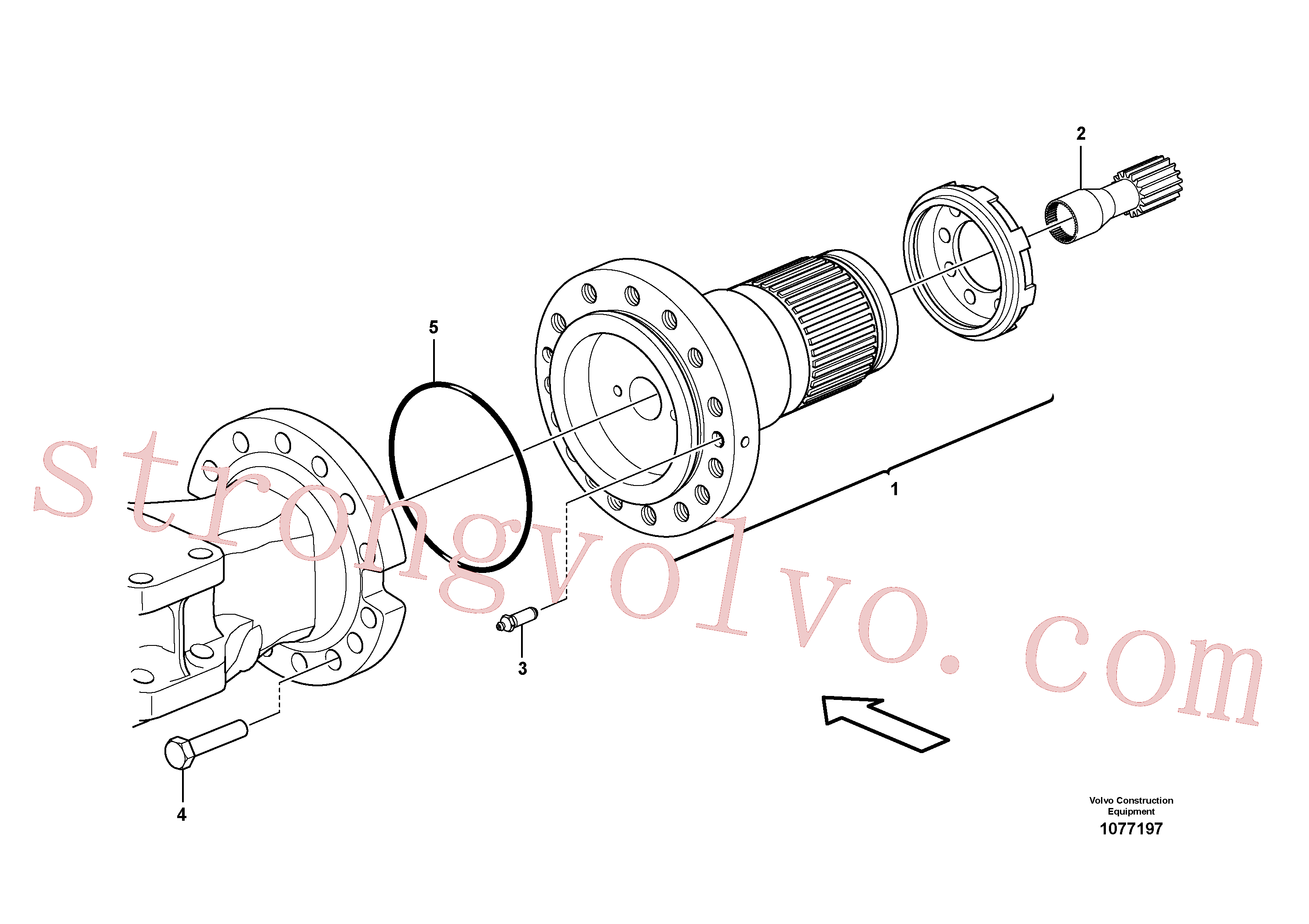 VOE14559380 Volvo Eixo traseiro, apoio do veio(1077197 Montagem)