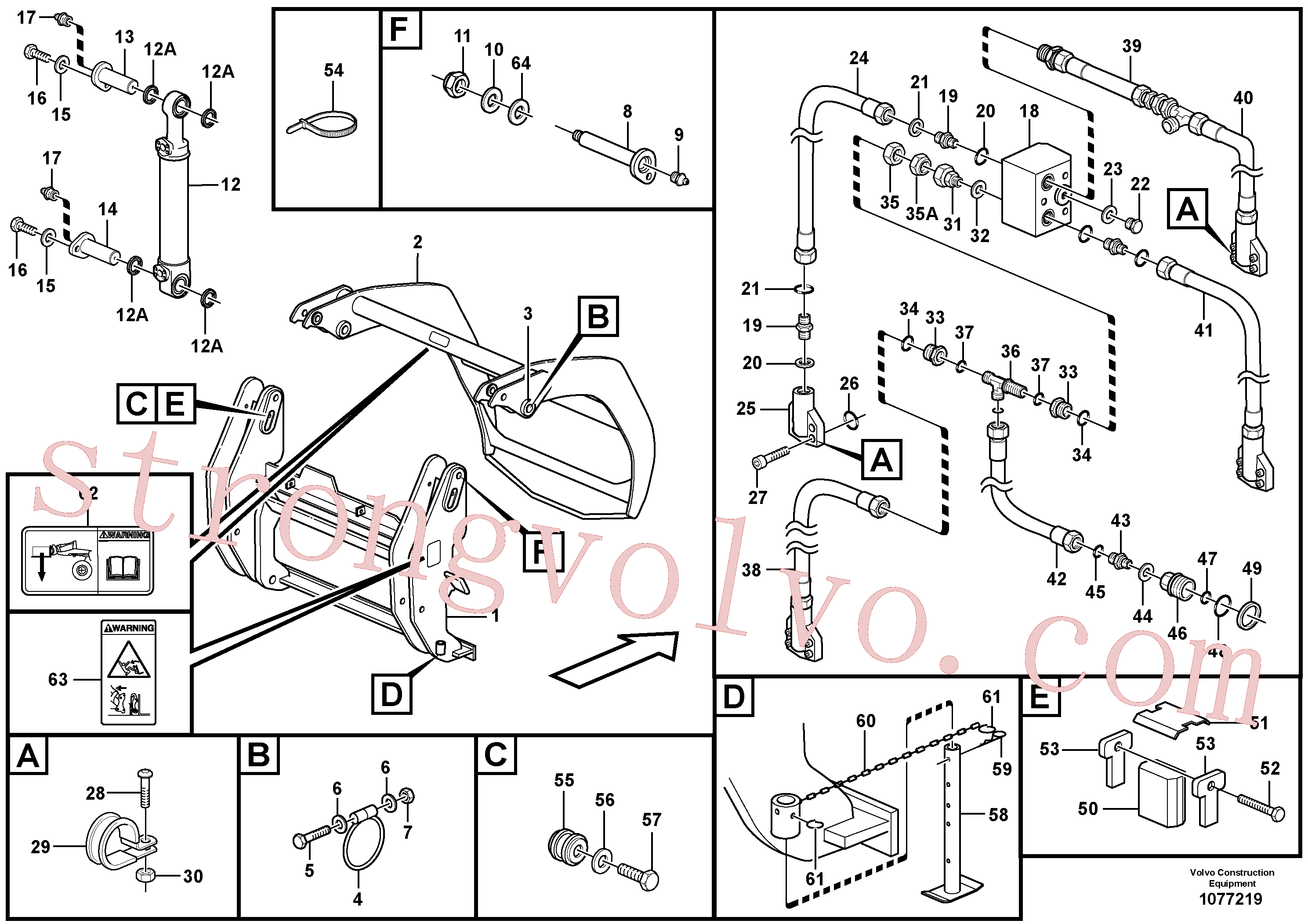 Atacado VOE930419 Anel espaçador Volvo escavadeira