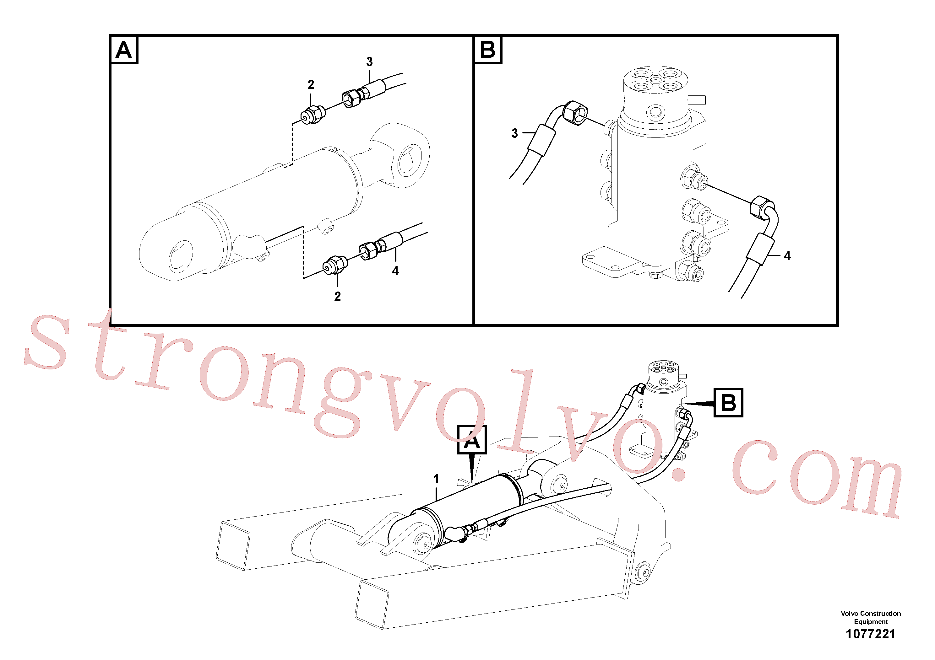 Atacado VOE15621706 Mangueira completa Volvo escavadeira