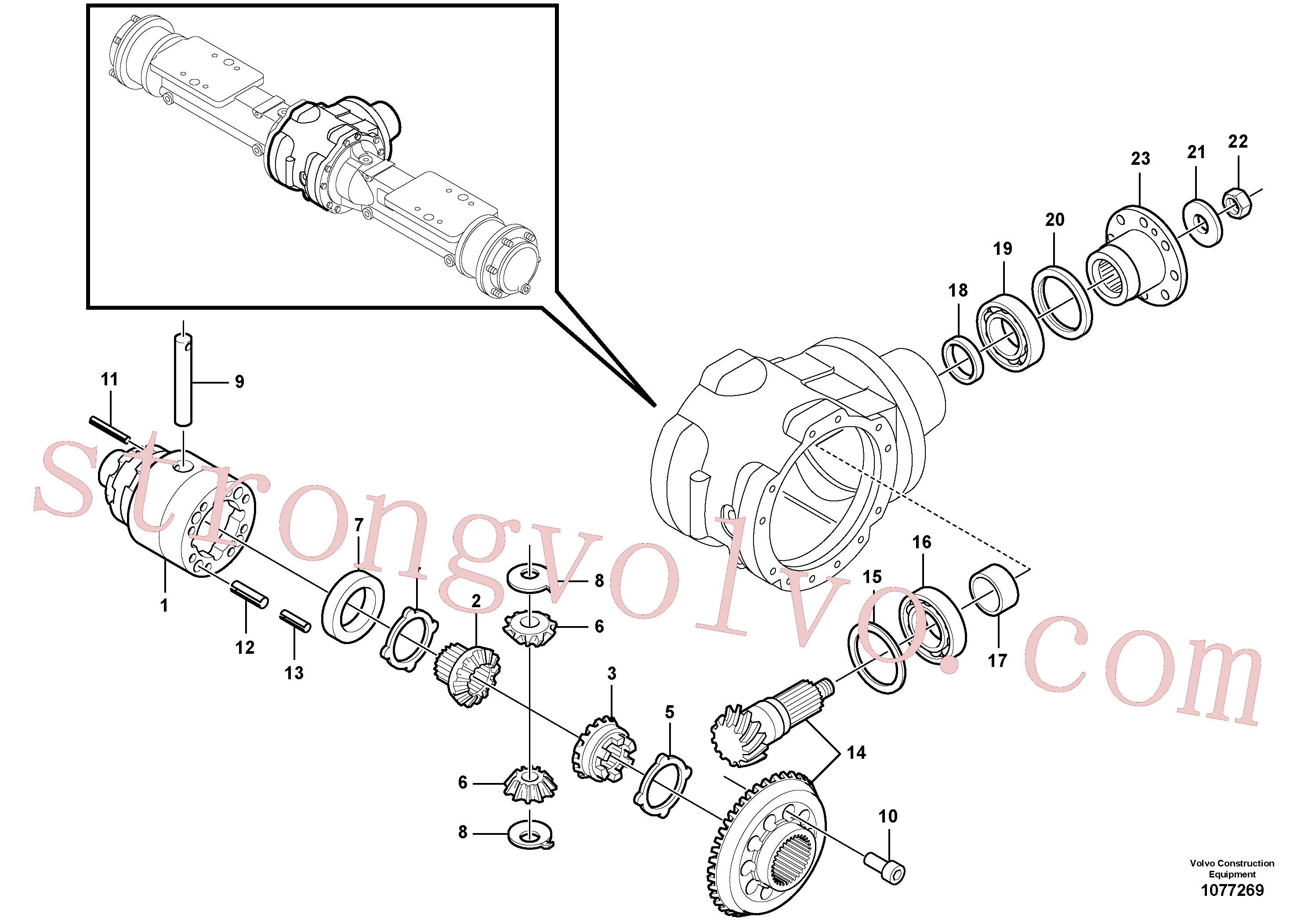 ZM2906378 Volvo Diferencial - eixo dianteiro(1077269 Montagem)