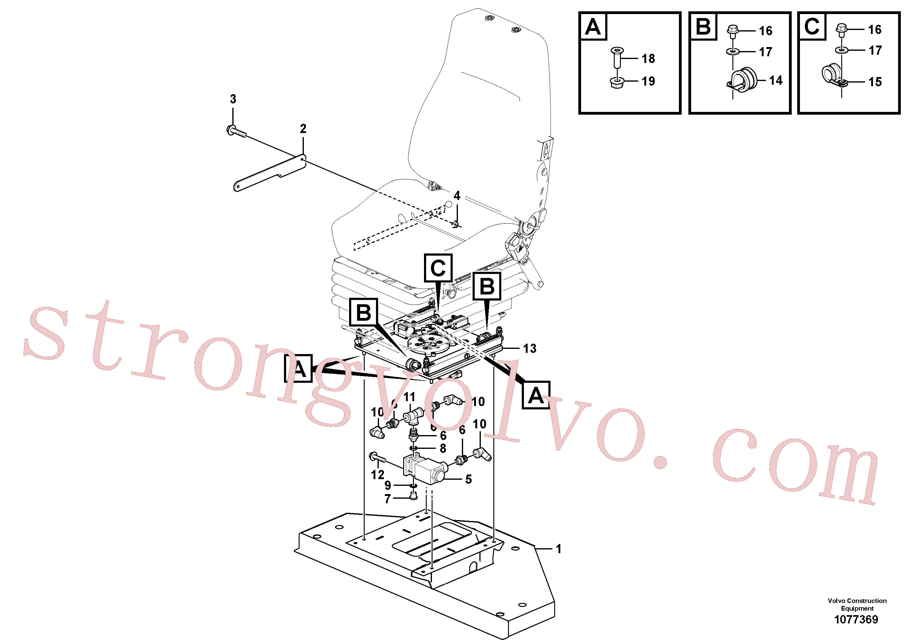 VOE6629880 Volvo Banco do operador(1077369 Montagem)