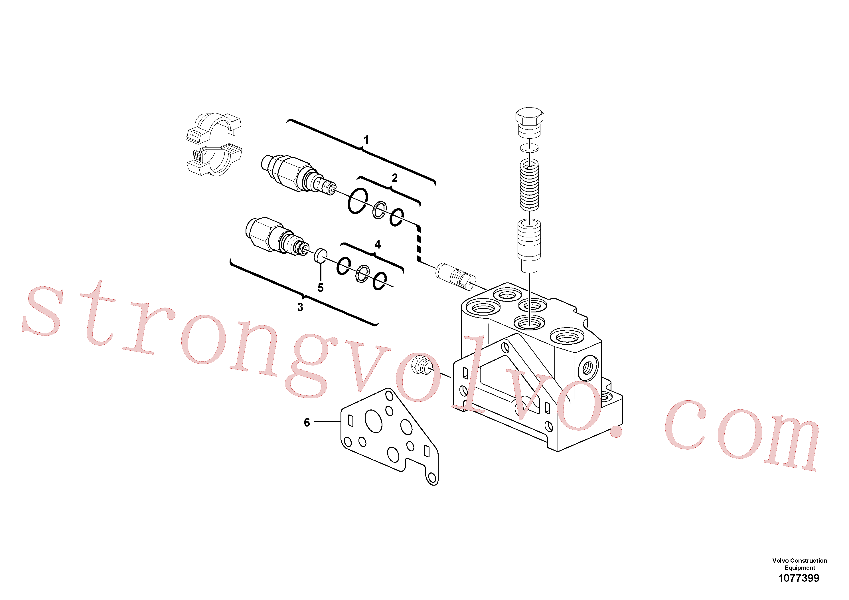 Atacado VOE17410516 Válvula direcional Volvo escavadeira
