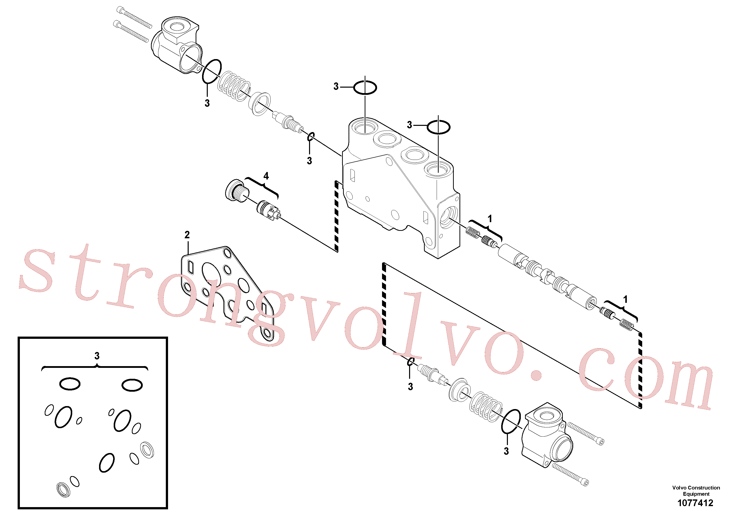 VOE17410883 Válvula direcional Inscreva-se para Volvo Acessórios para escavadeira