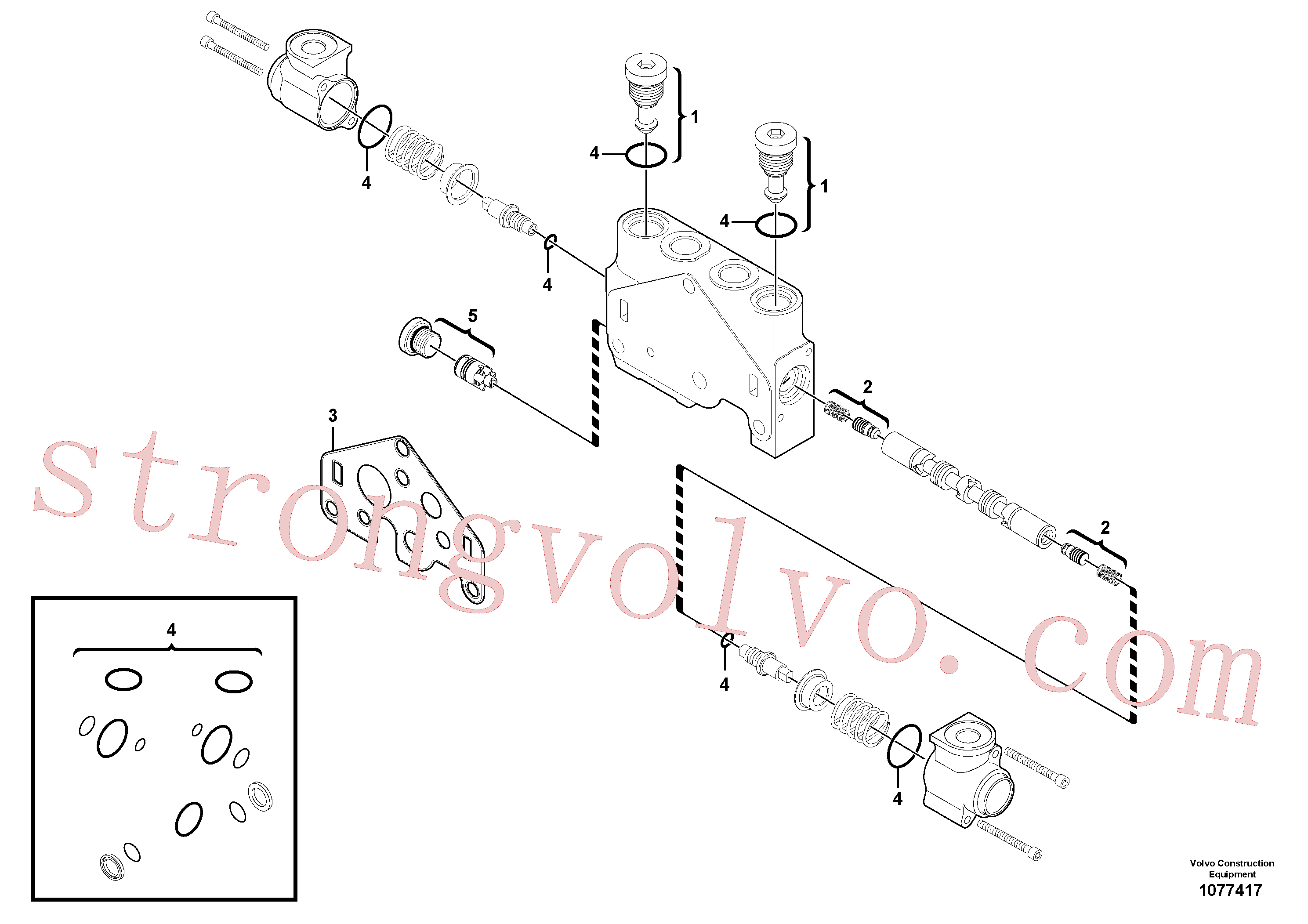 Atacado VOE17410896 Válvula direcional Volvo escavadeira