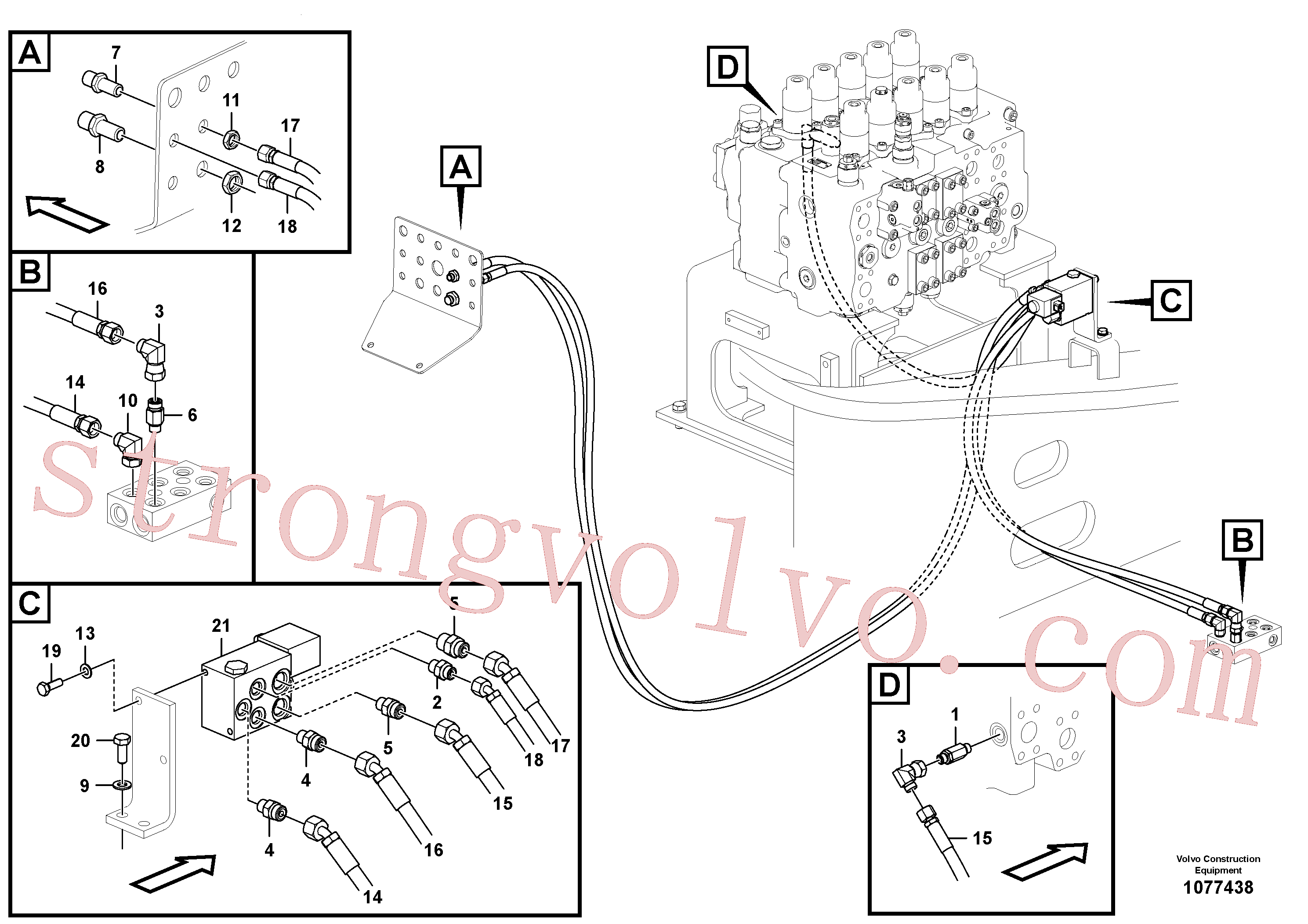 Volvo Montagem VOE14620172 Niple Acessórios