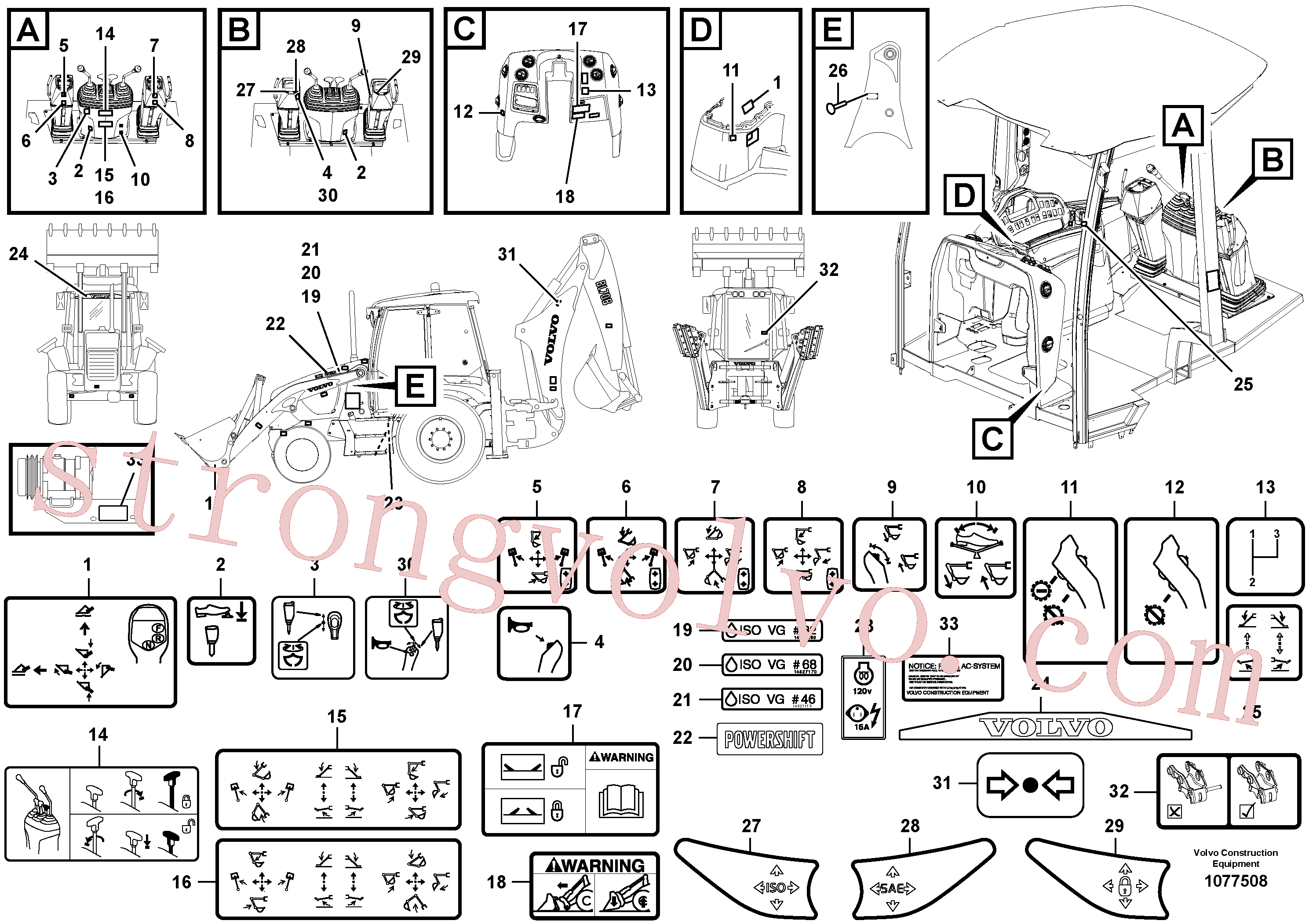 VOE15620246 Volvo Placas de sinalização e etiquetas adesivas(1077508 Montagem)