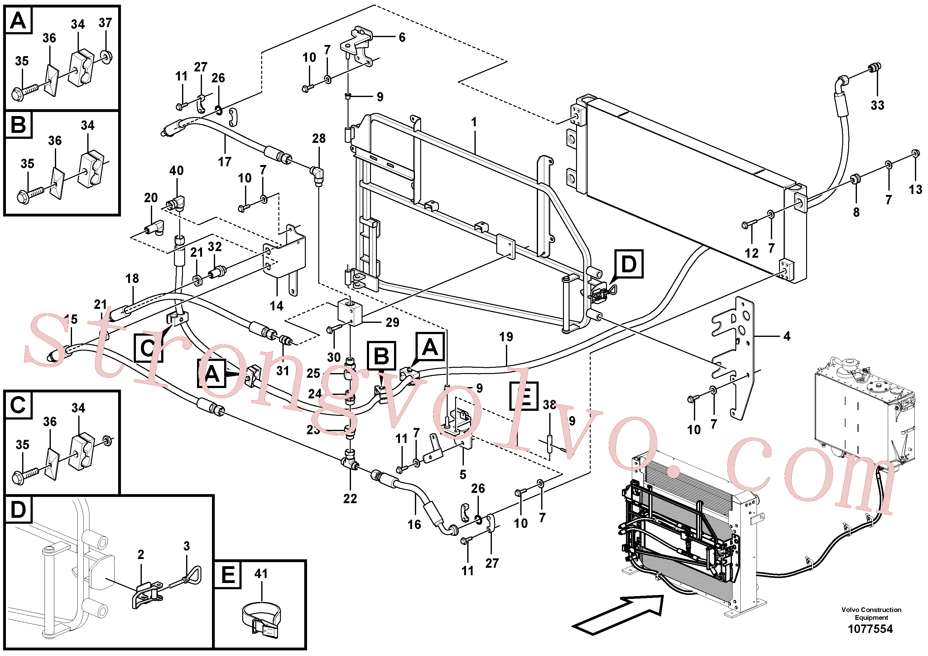 China Made VOE60113087 Parafuso flangeado Volvo Acessórios para escavadeira