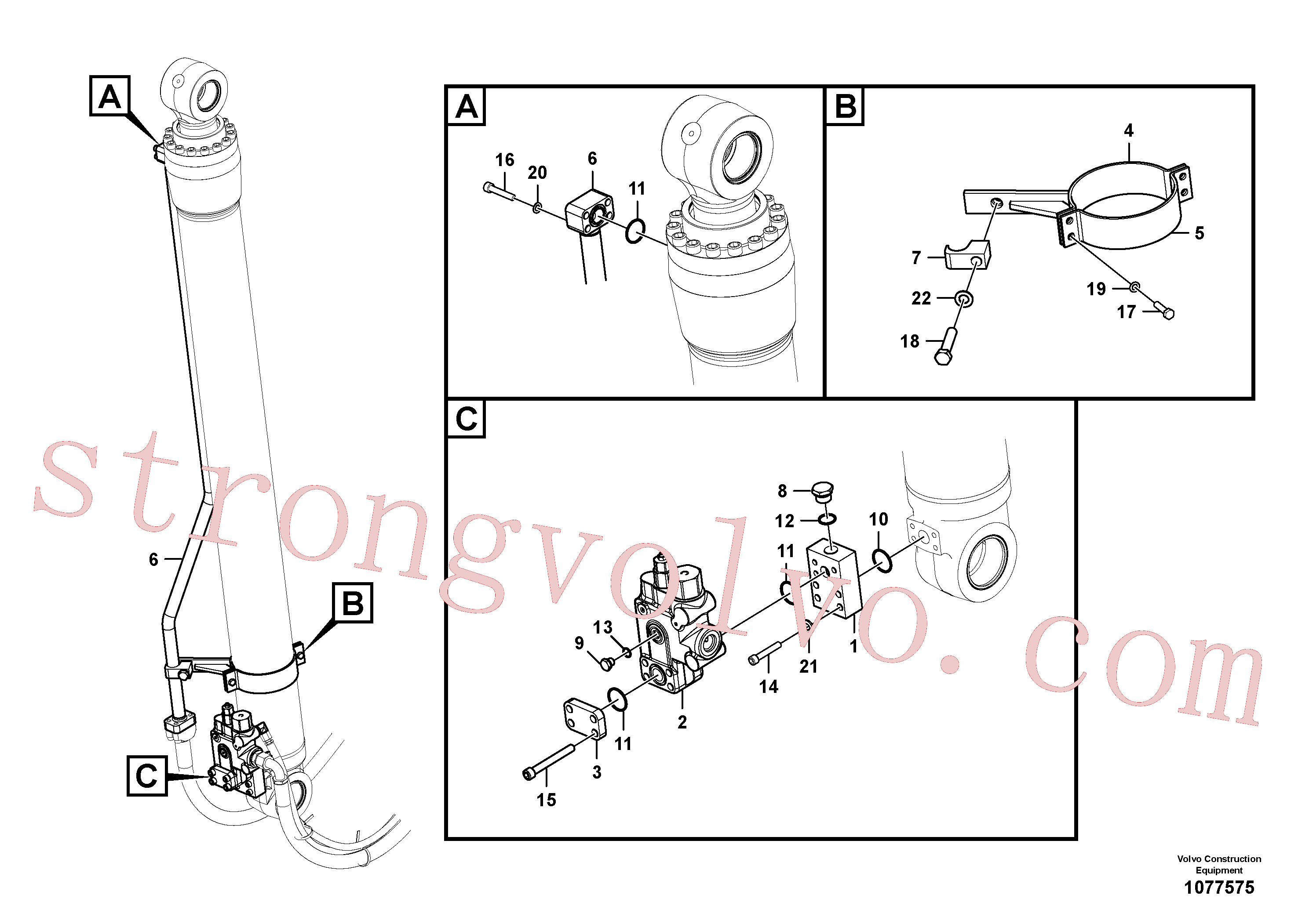 Atacado VOE14611118 Clamp Volvo escavadeira
