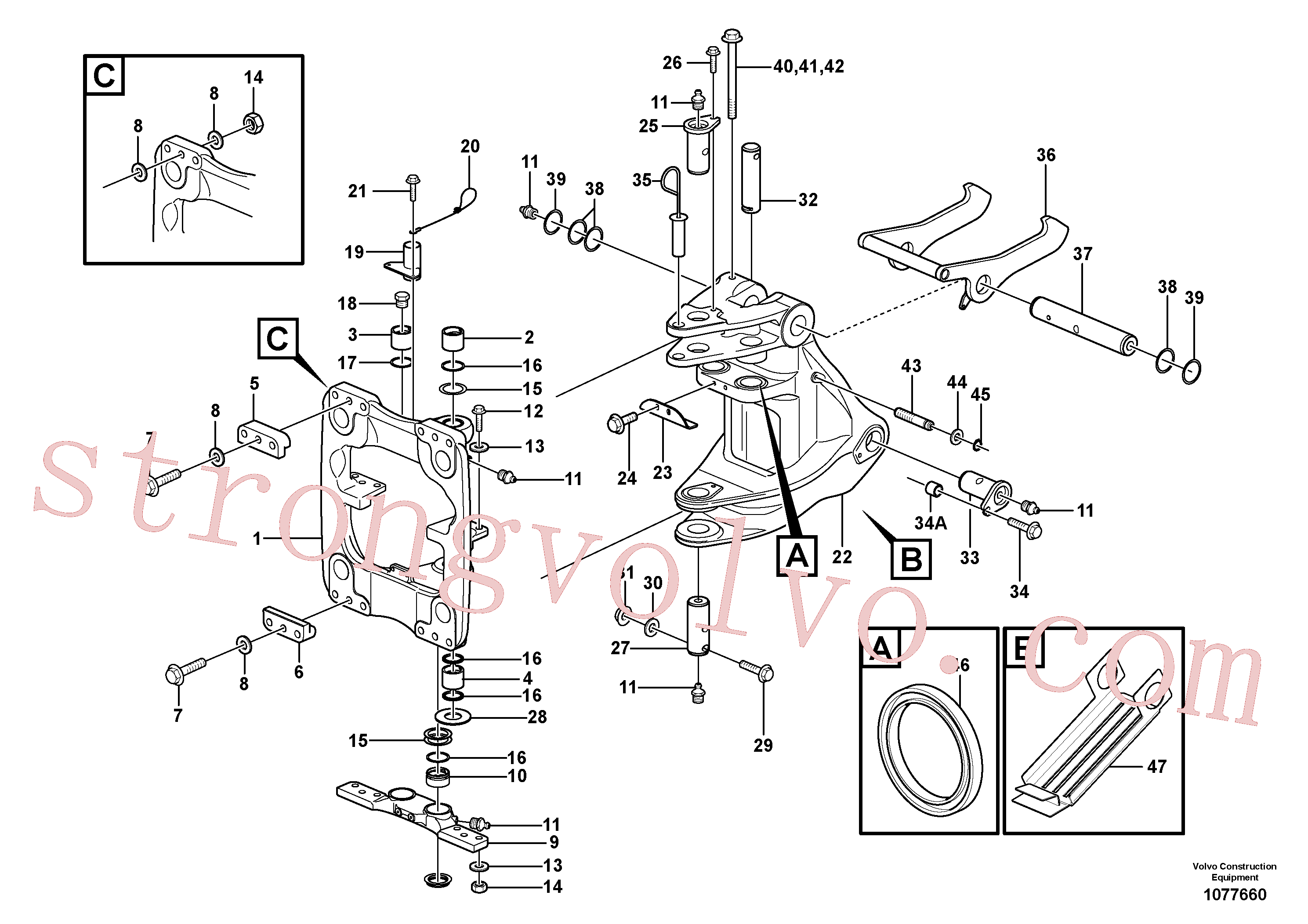 VOE11883628 Volvo Sistema de articulação(1077660 Montagem)