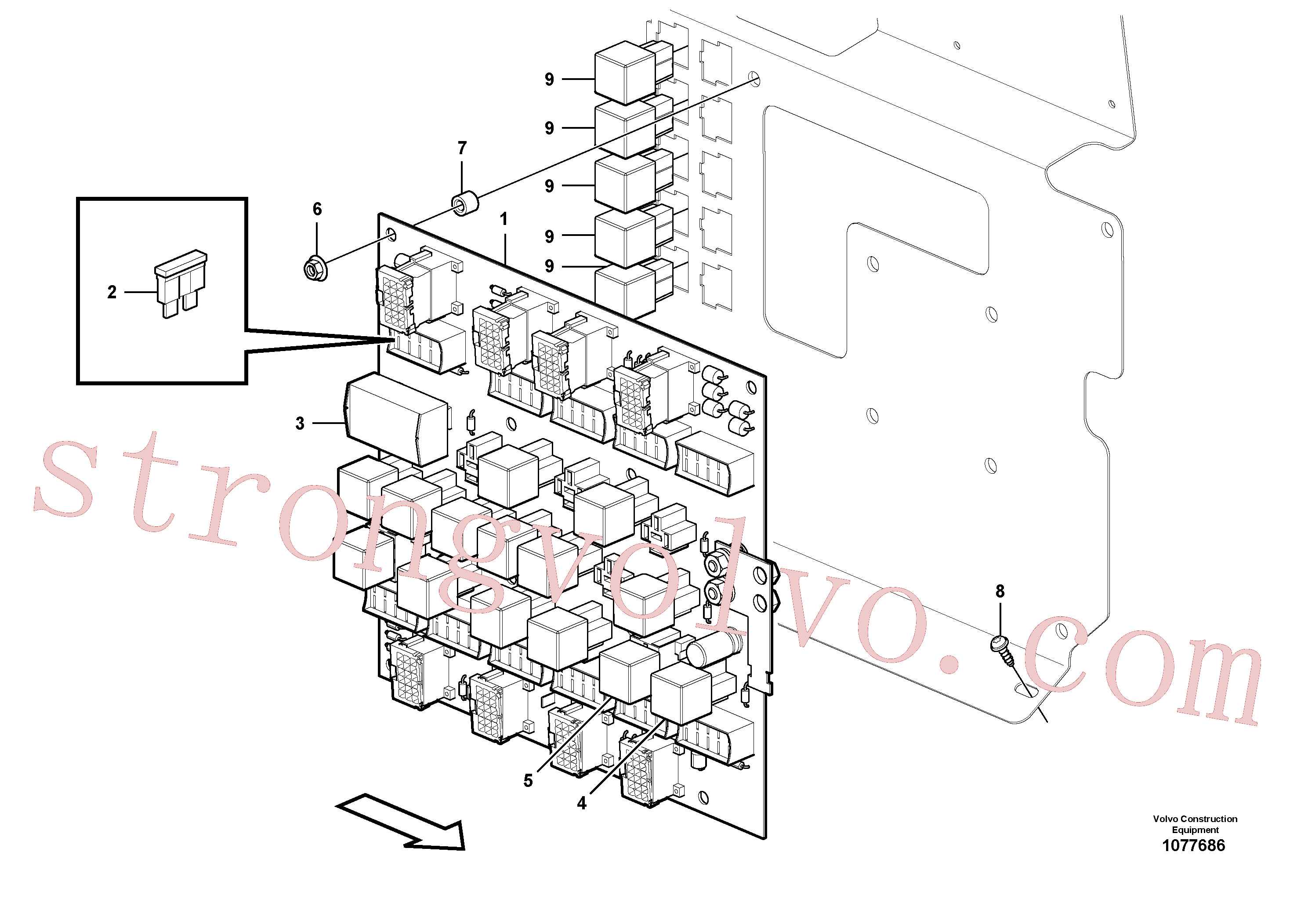 VOE21244698 Volvo Quadro de circuitos(1077686 Montagem)