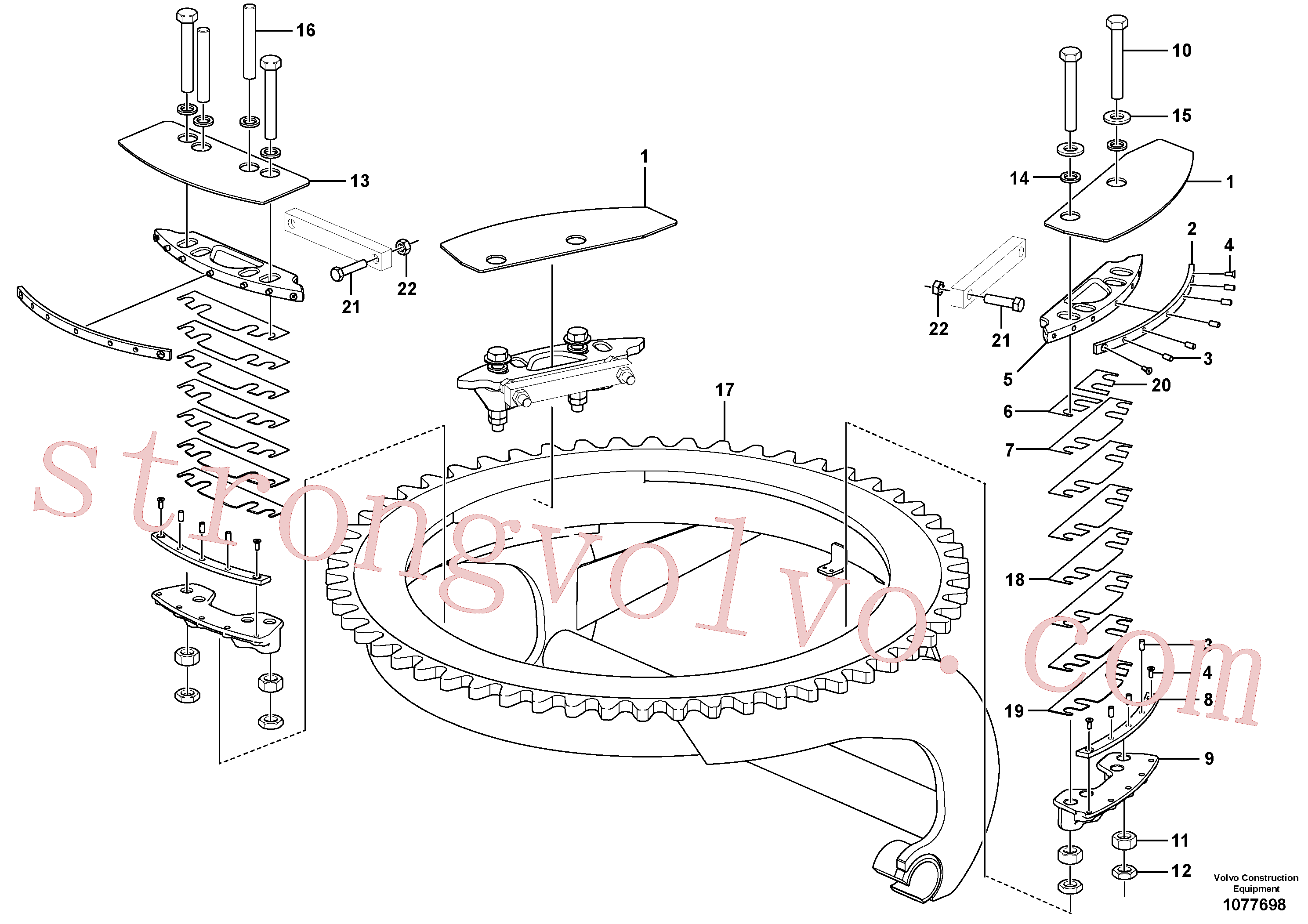 Volvo Acessórios para escavadeira VOE983381 Arruela Acessórios