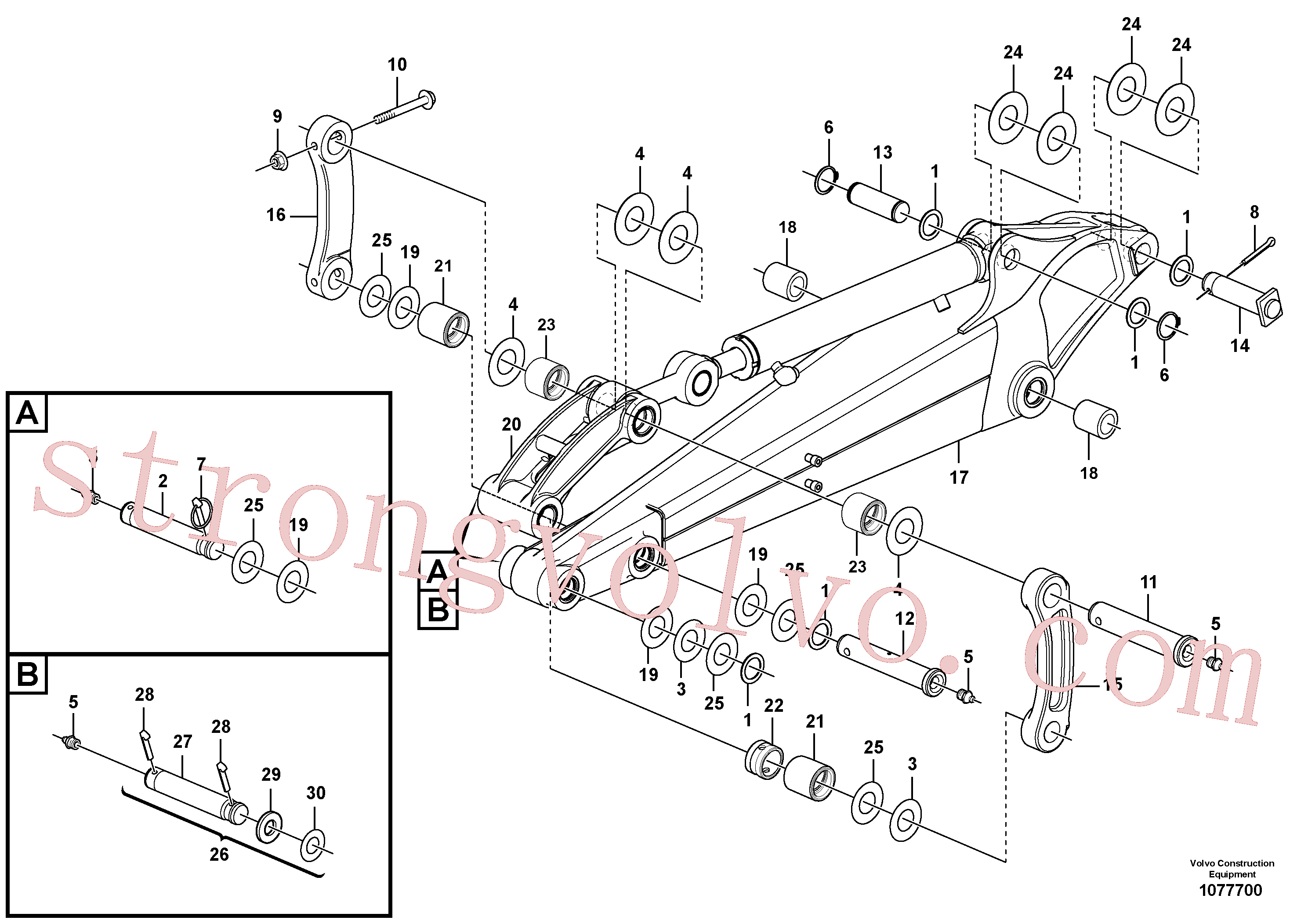 PJ5540115 Volvo Braço de afundamento(1077700 Montagem)