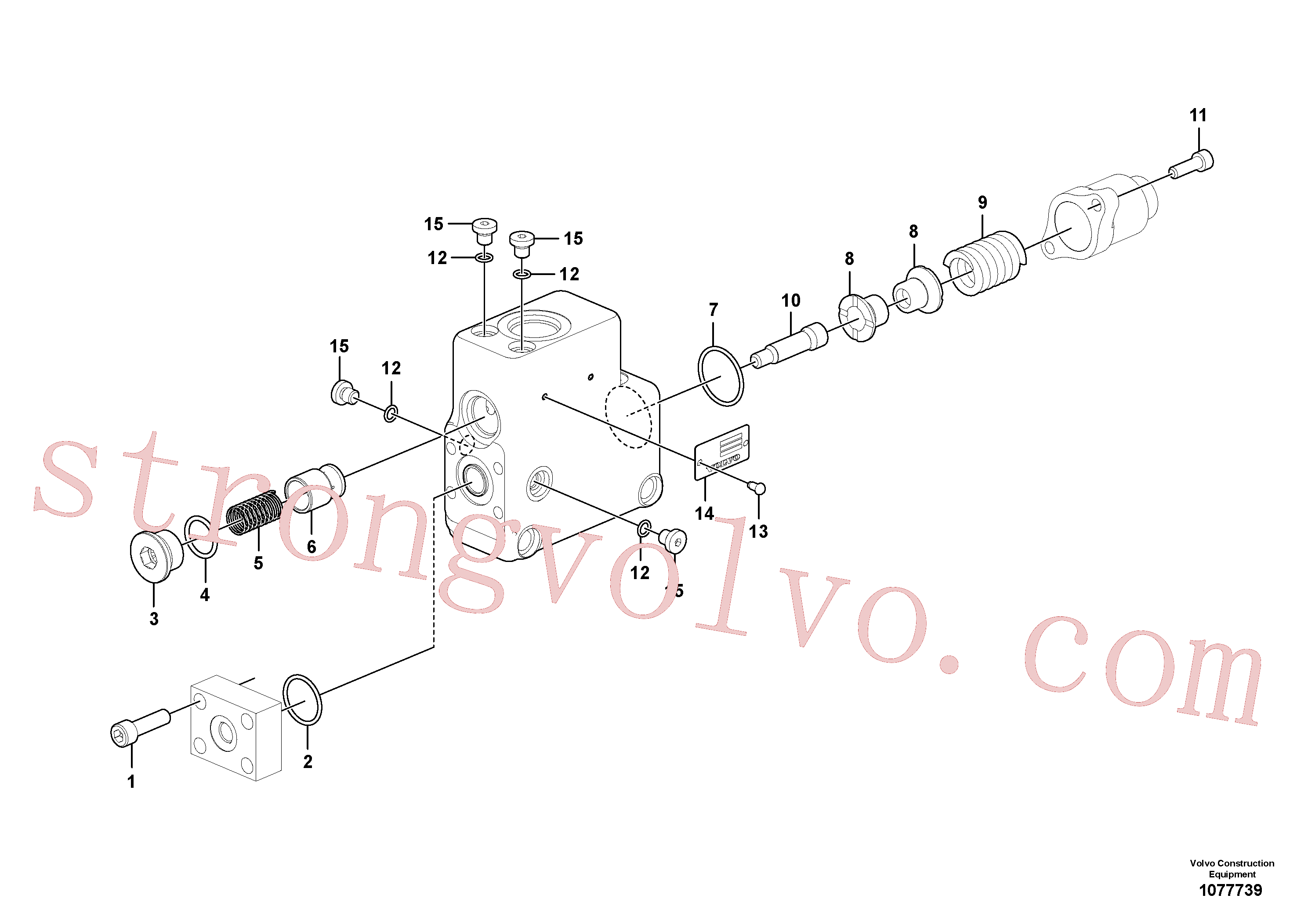 VOE14505569 Volvo Válvula, posição de flutuação(1077739 Montagem)