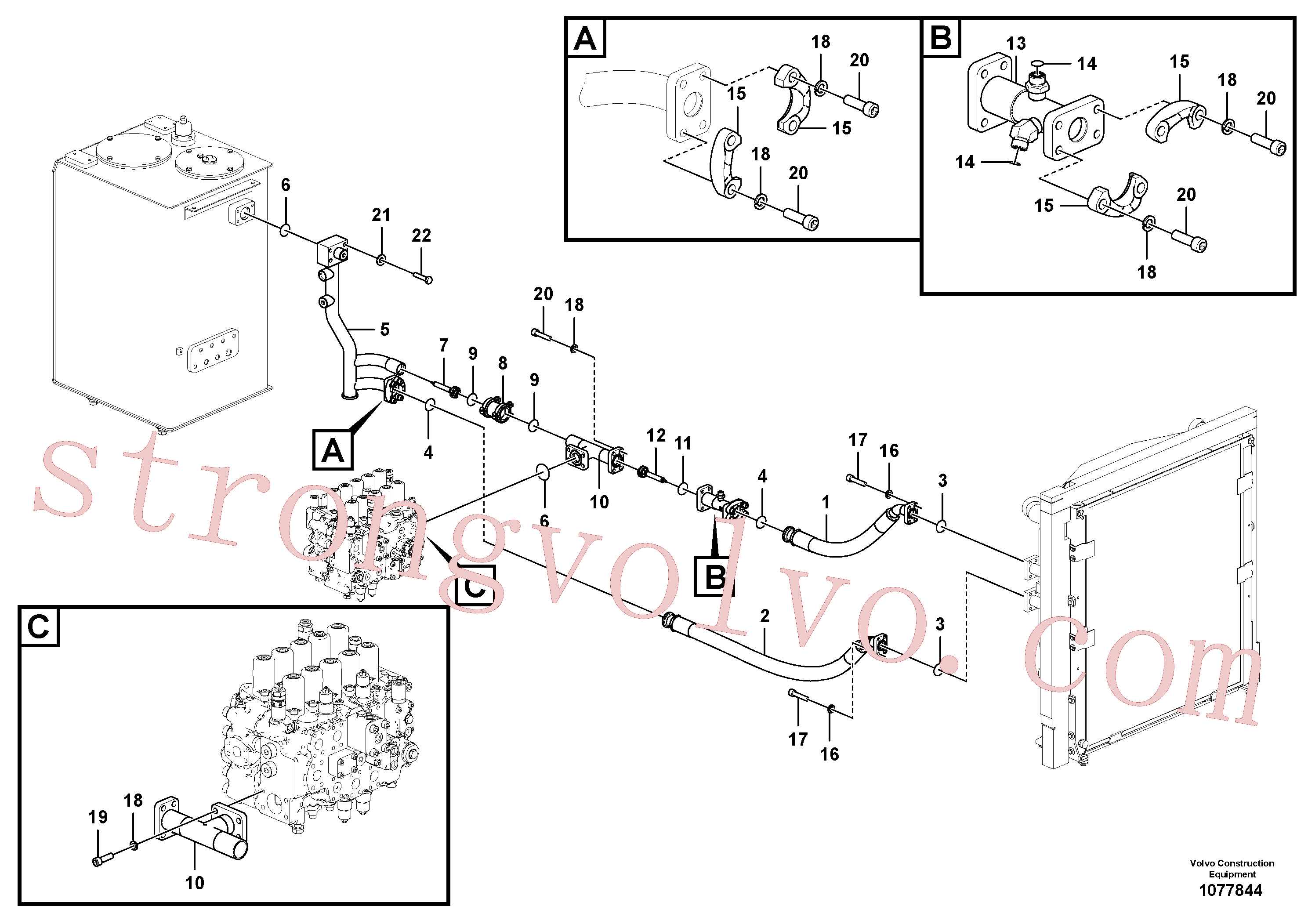 China Made VOE14509667 Gasket Volvo Acessórios para escavadeira