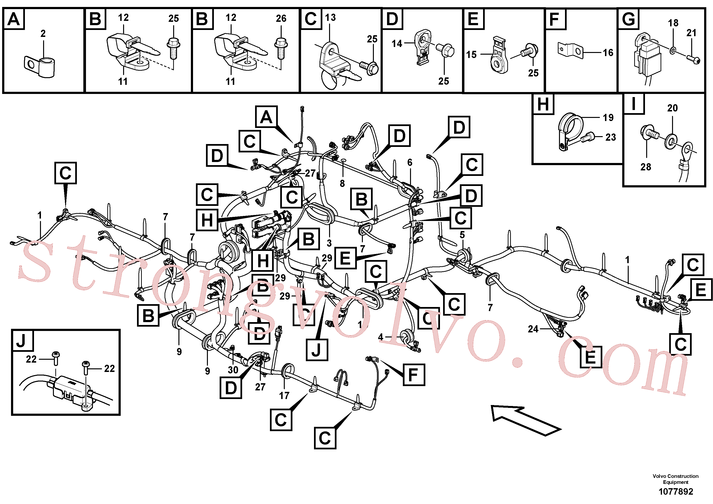 VOE14524201 Volvo Cablagem principal(1077892 Montagem)