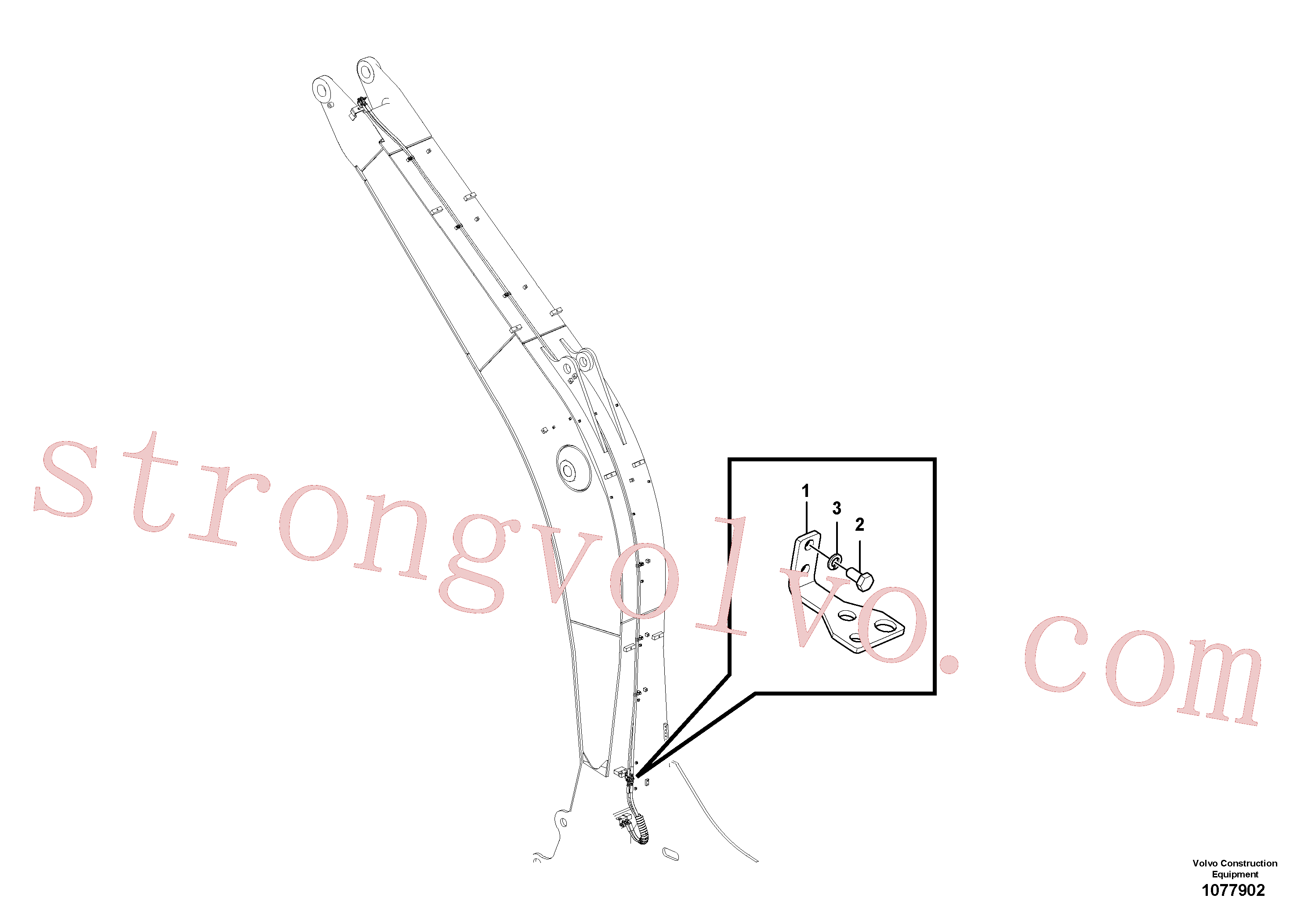 VOE14710582 Volvo Hidráulica de serviço, encaixe rápido na lança(1077902 Montagem)