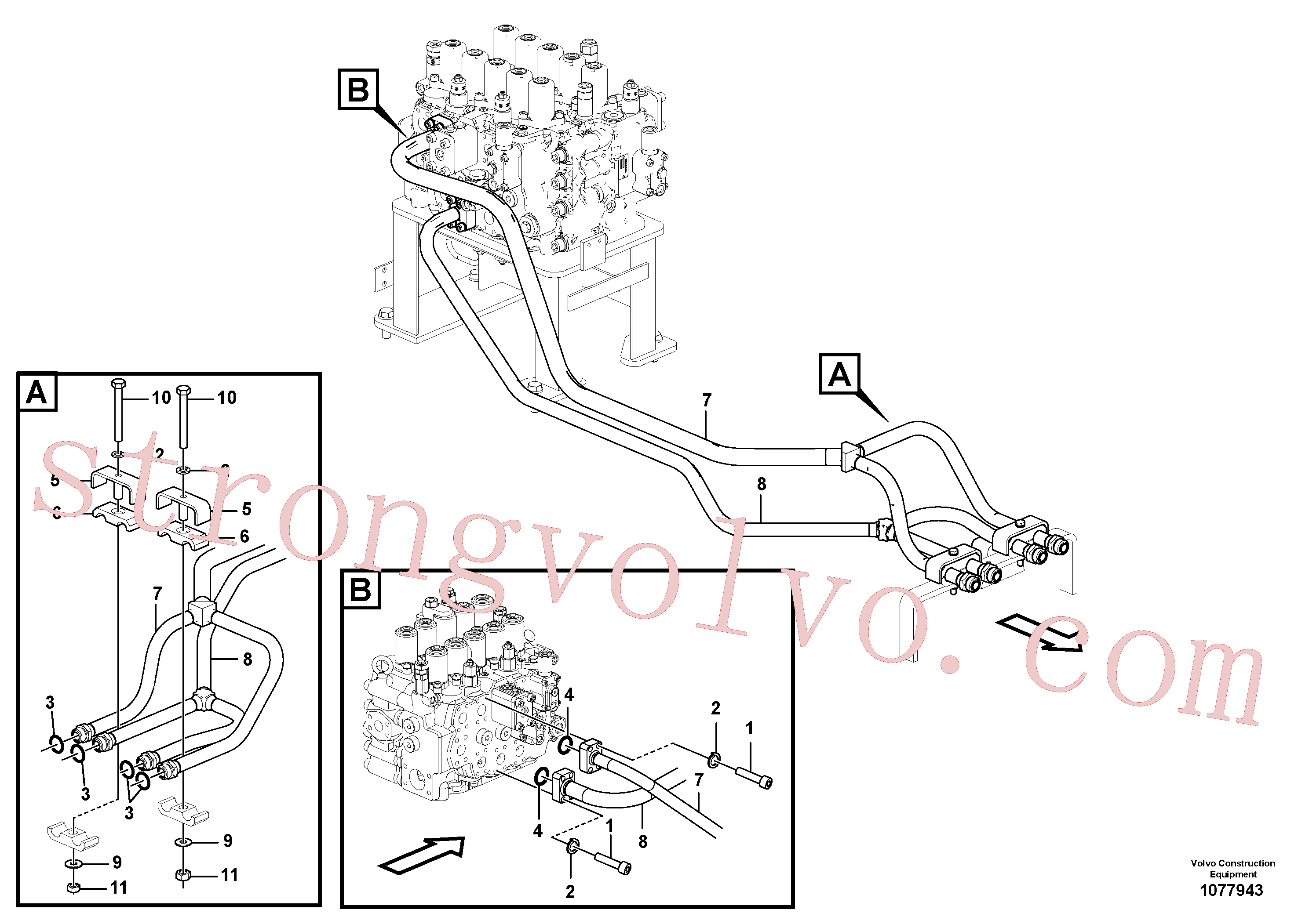 China Made SA1142-01250 Clamp Volvo Acessórios para escavadeira