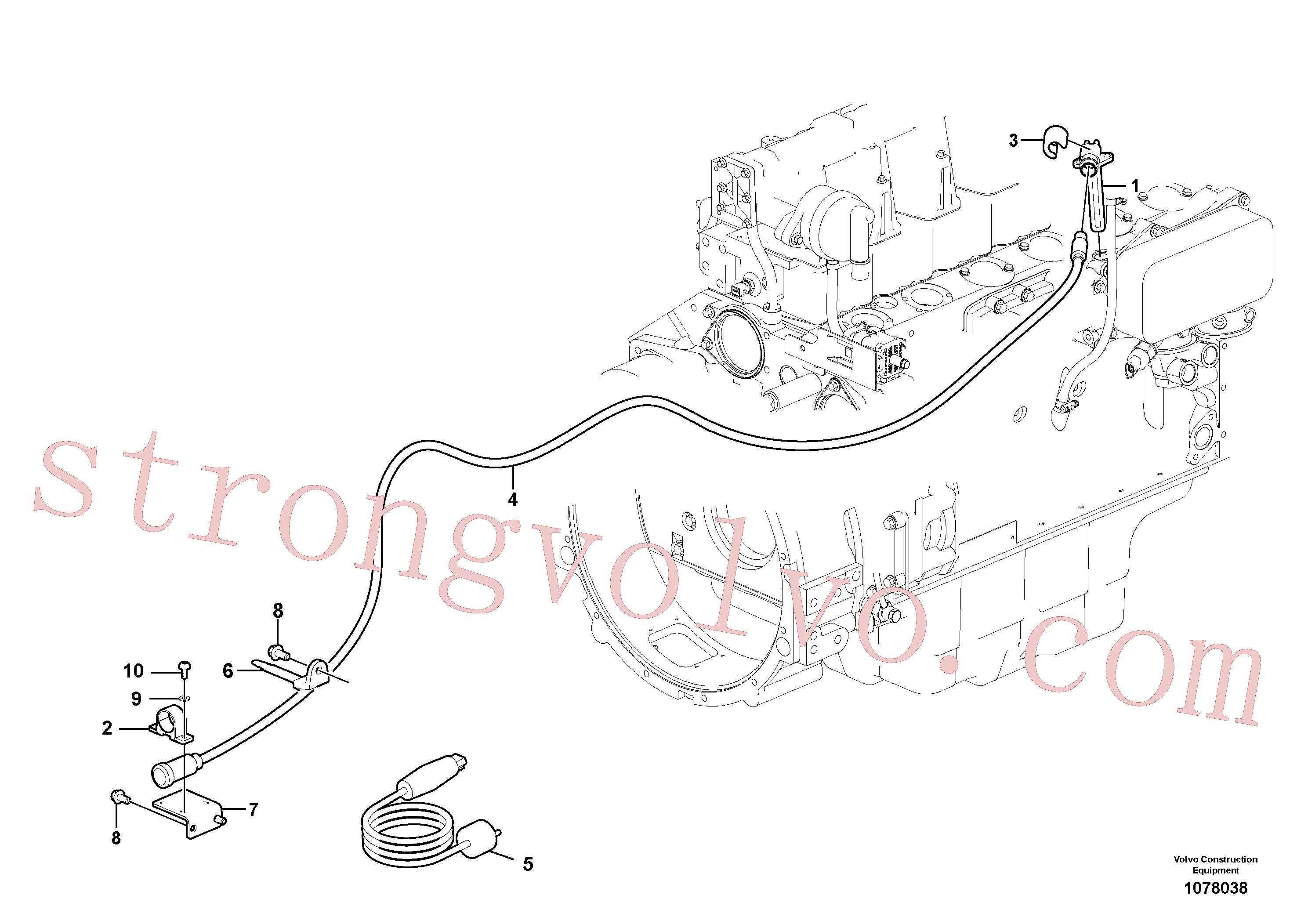VOE13969513 Volvo Aquecedor do motor.(1078038 Montagem)