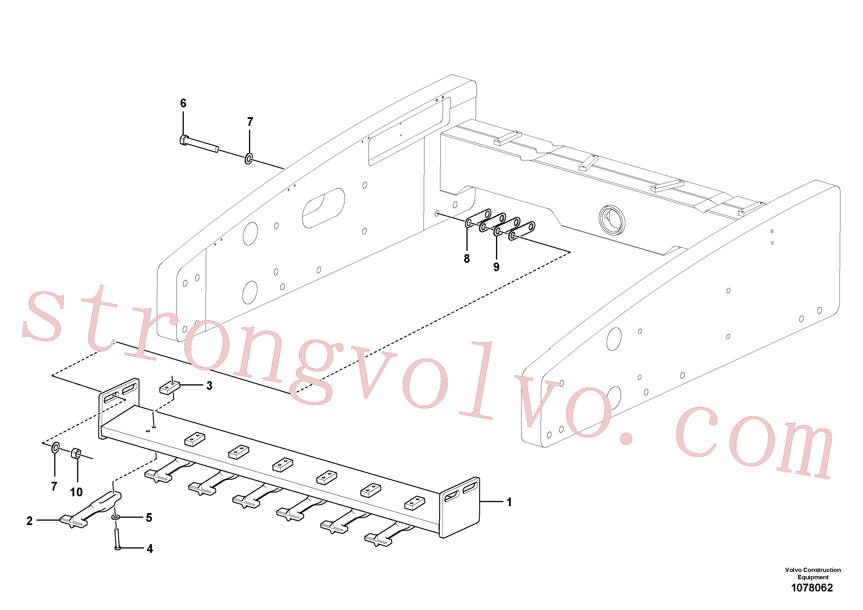 RM96716345 Volvo Instalação de raspador interior(1078062 Montagem)